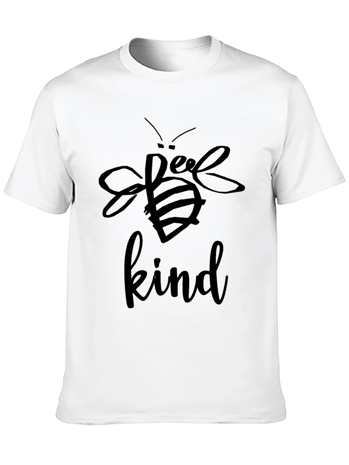 Black Bee Kind Graphic Tee - Soft Cotton Crewneck T-Shirt view 10