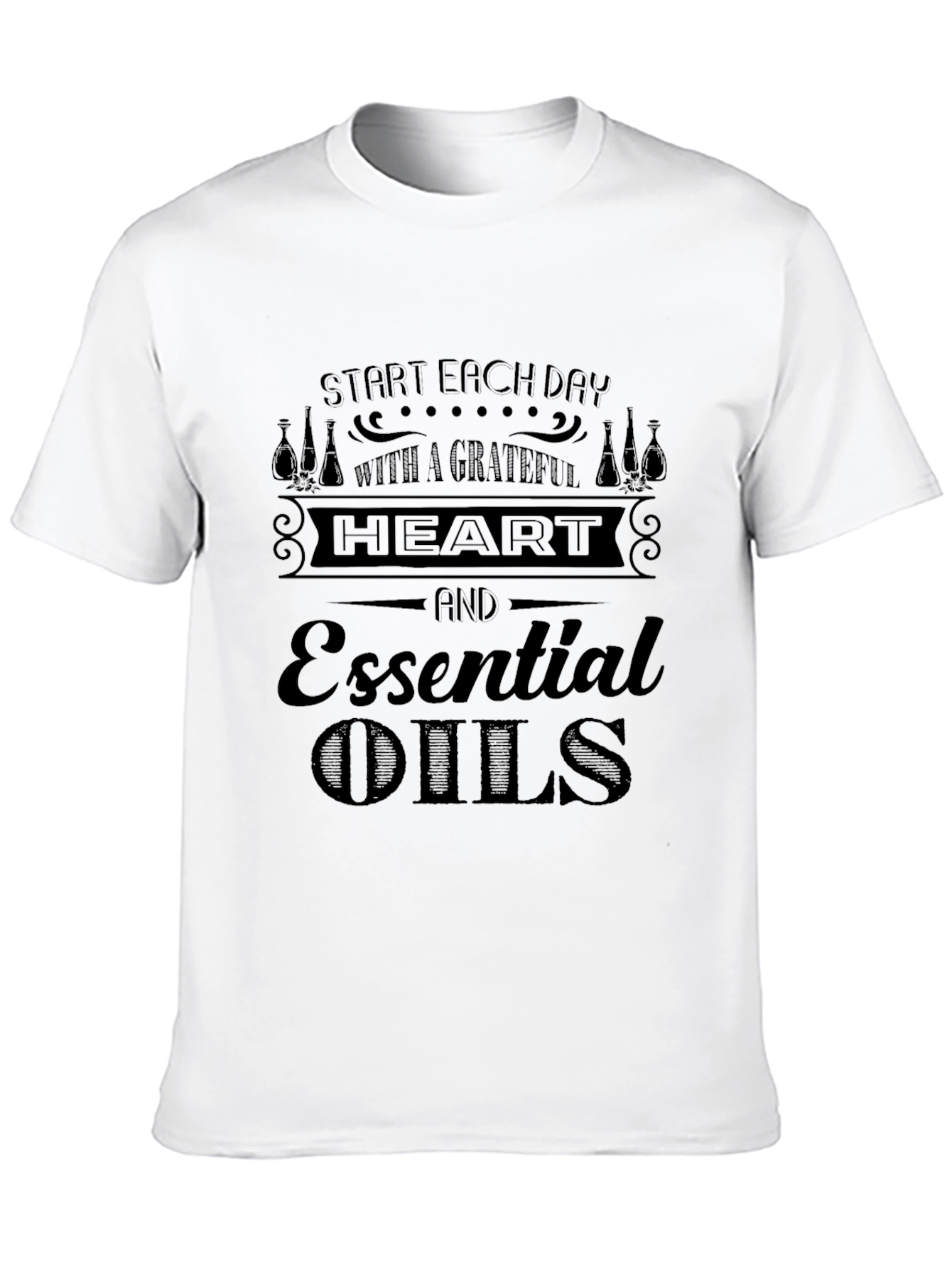 Black Grateful Heart Essential Oils Black T-Shirt view 10