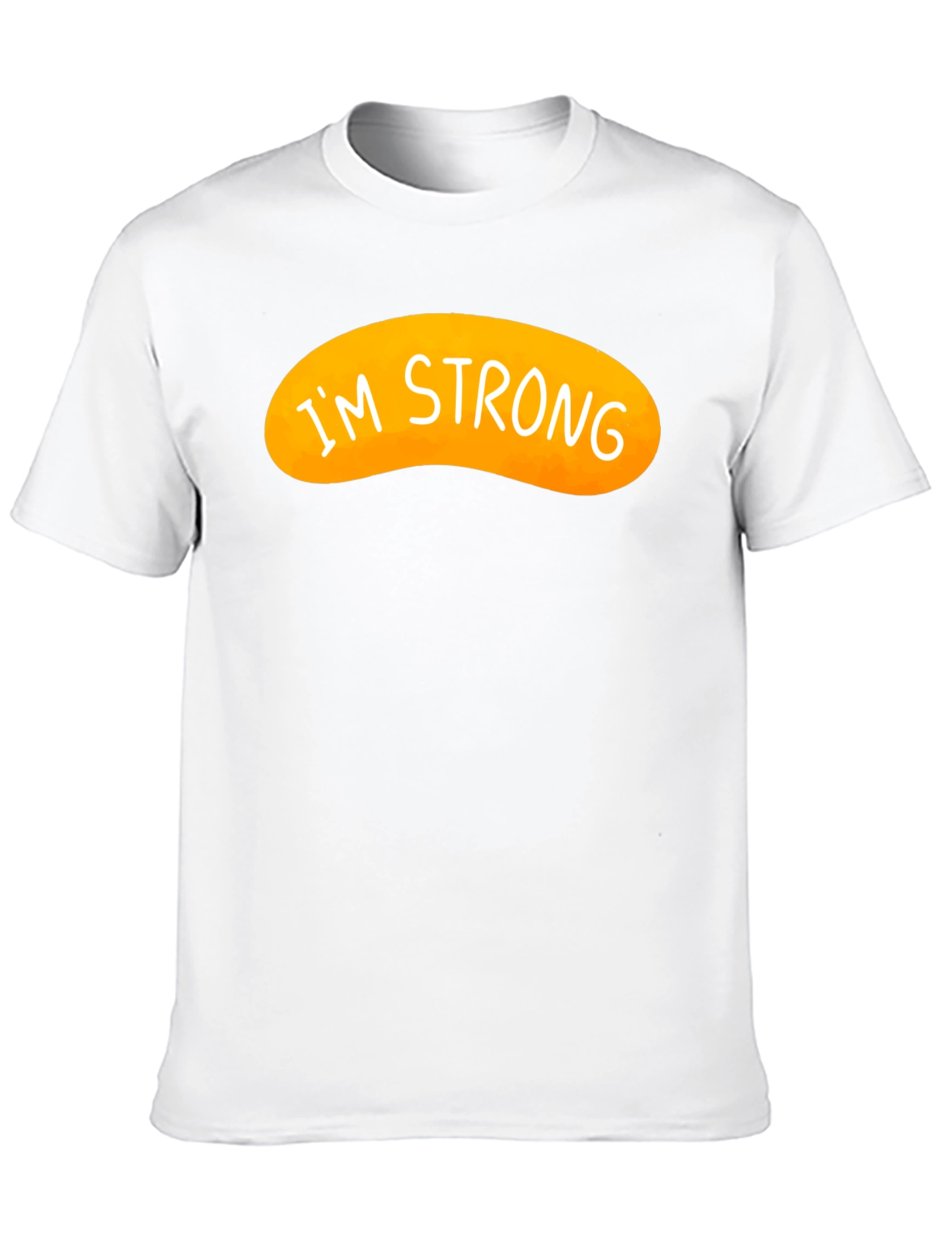 Black I'm Strong Graphic Tee - Black Cotton Blend view 10