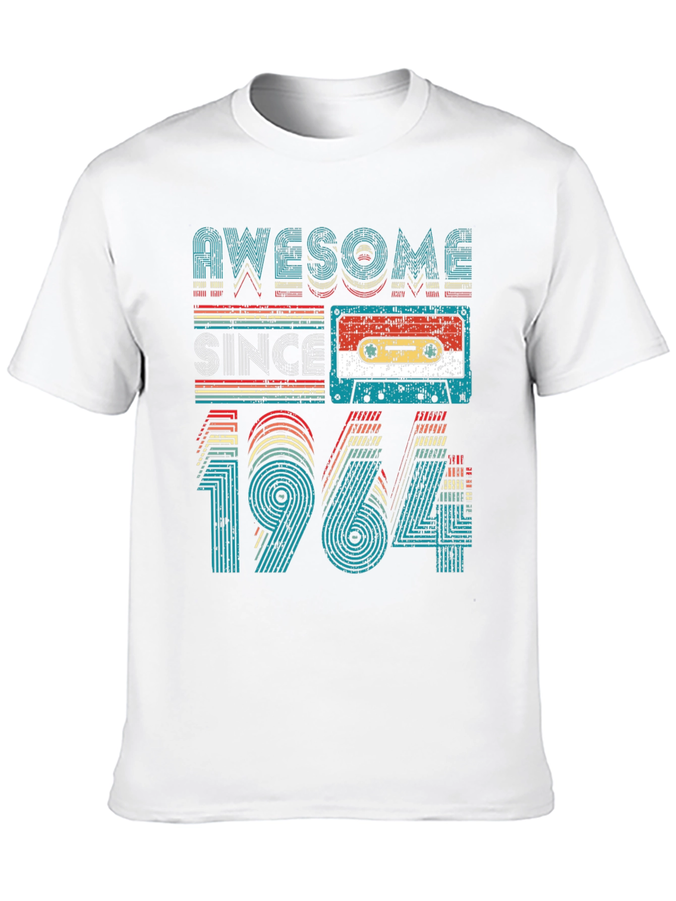 Black Awesome Since 1964 Cassette Tape Graphic Tee view 10