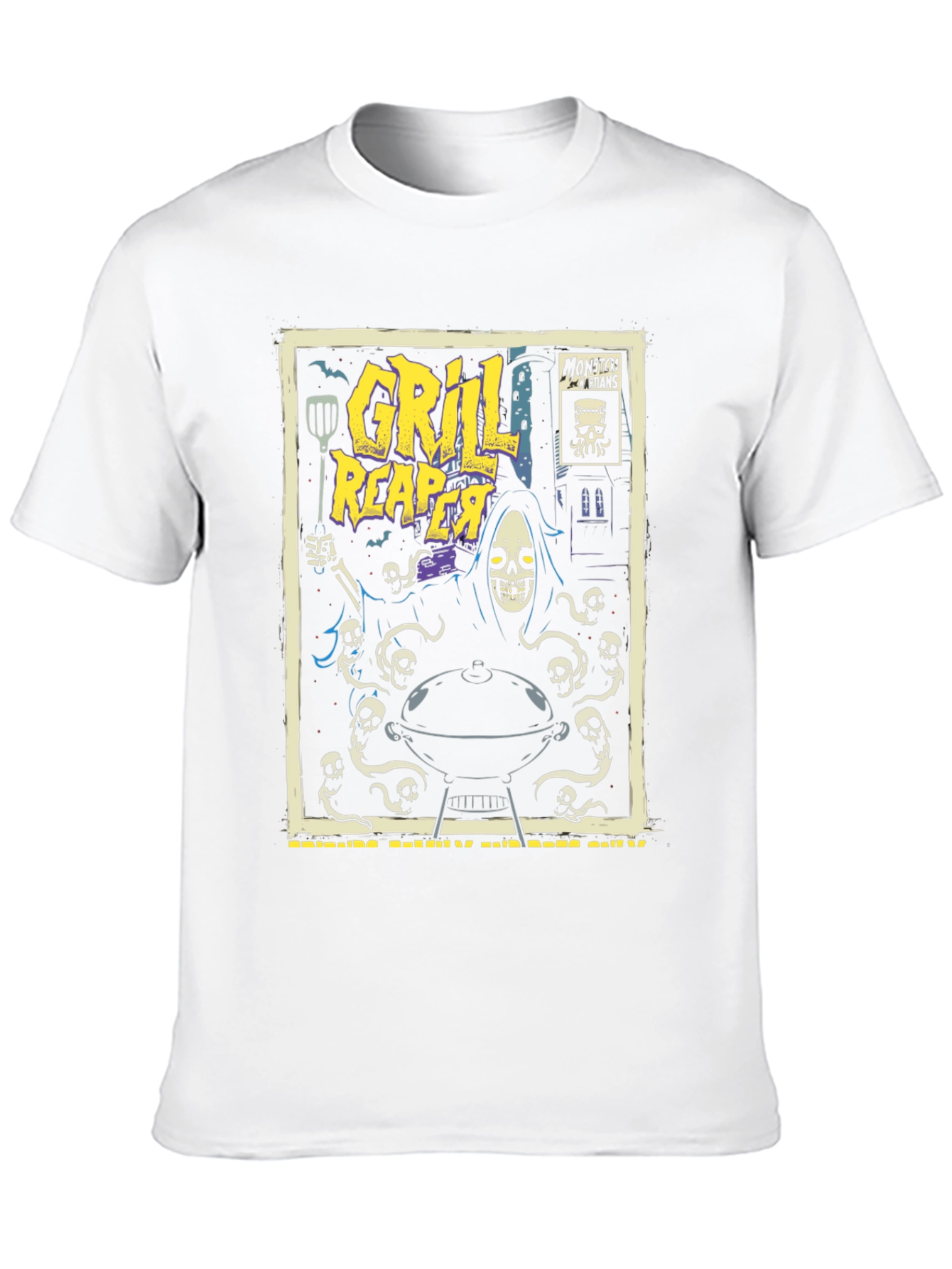 Black Grill Reaper Graphic T-Shirt view 10