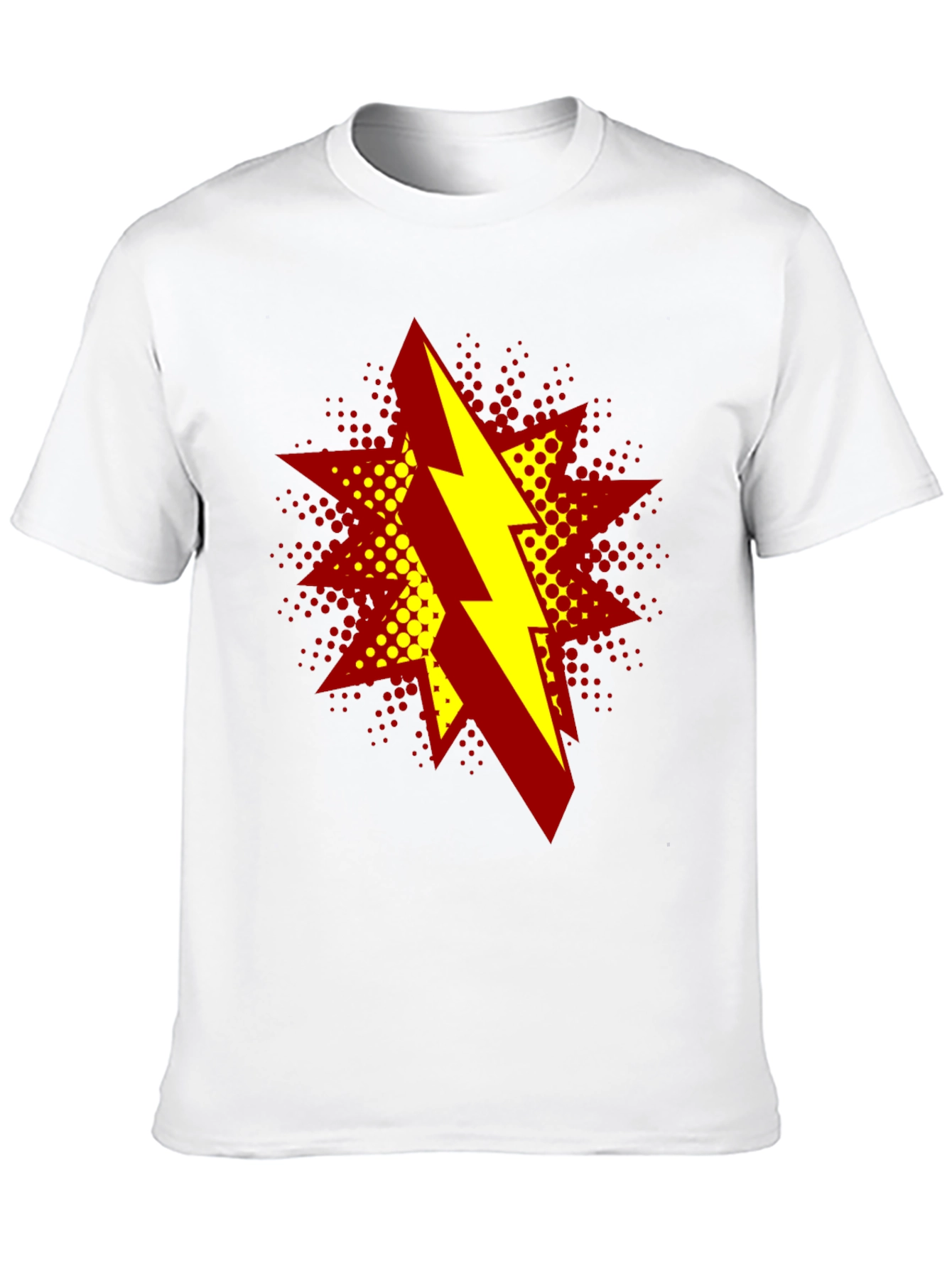 Black Bold Lightning Bolt Graphic T-Shirt view 10