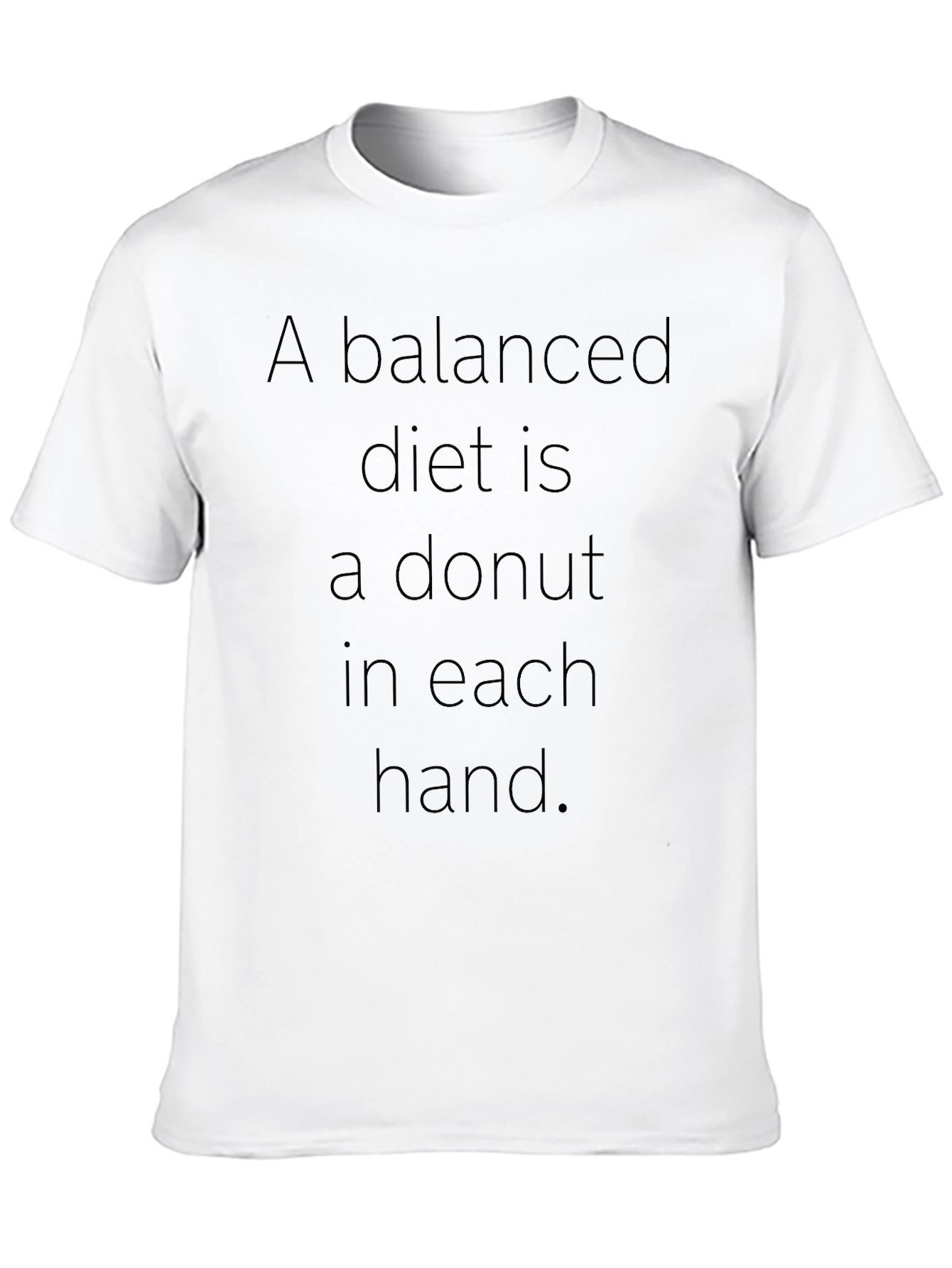 Black Funny Donut Diet Black T-Shirt view 10