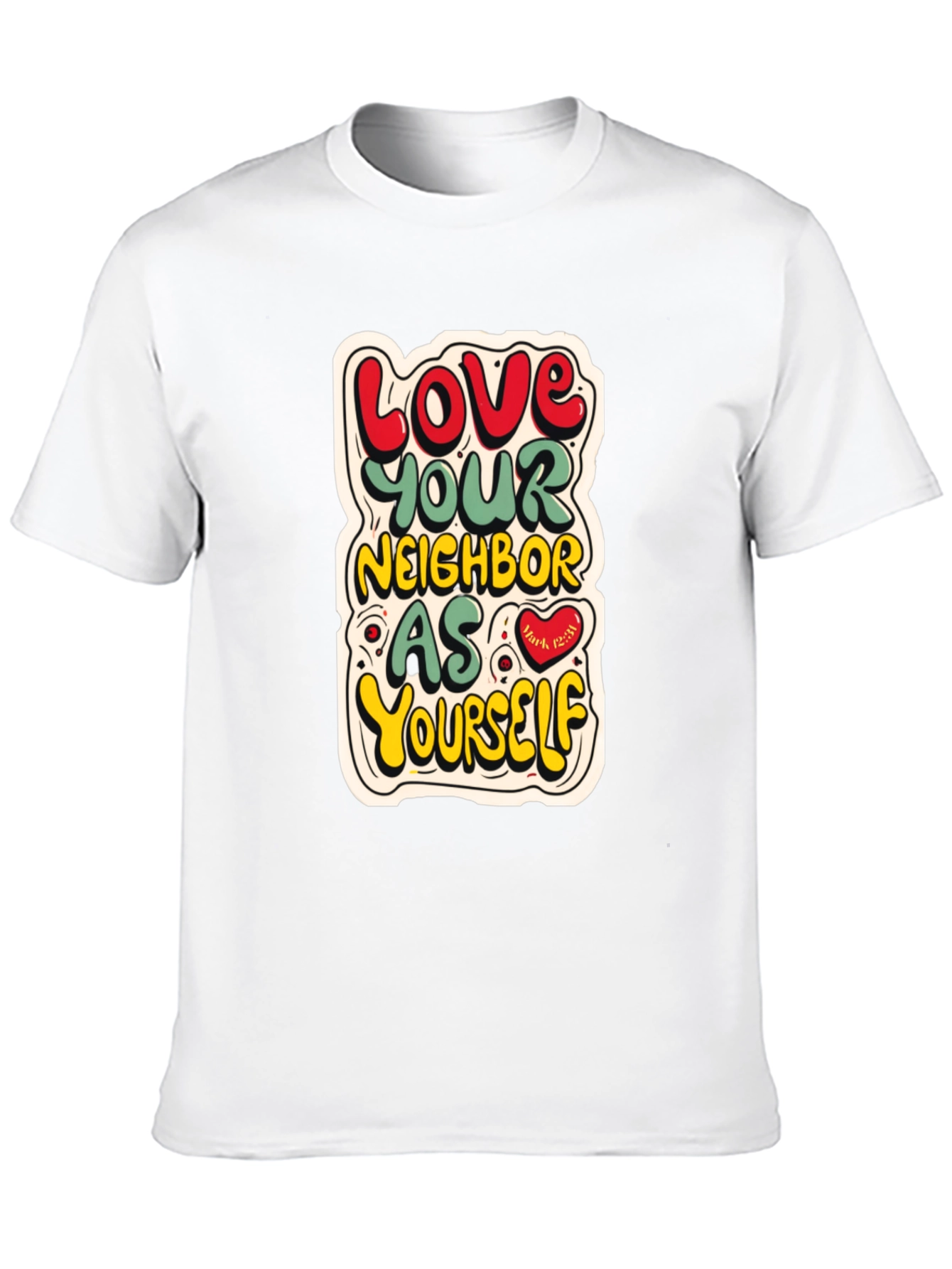 Black Love Your Neighbor T-Shirt view 10