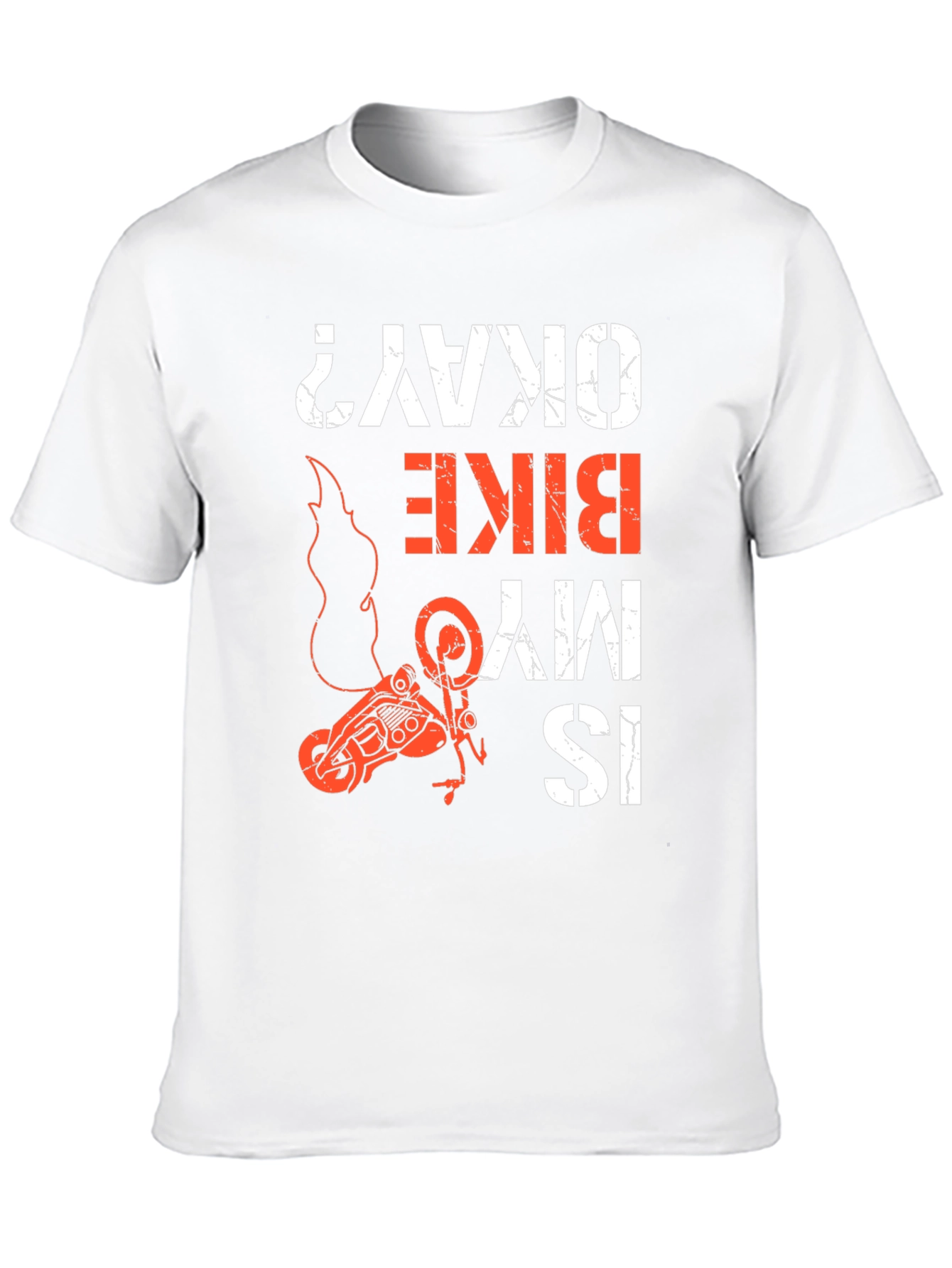 Black Is My Bike Okay? Graphic Tee - Motorcycle T-Shirt view 10