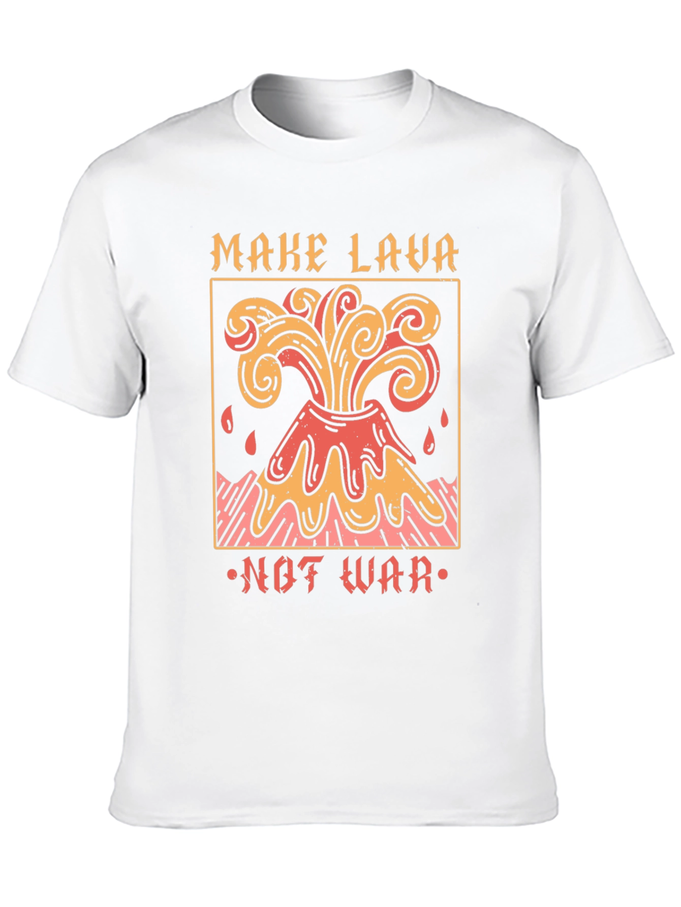 Black Make Lava Not War Graphic T-Shirt view 10