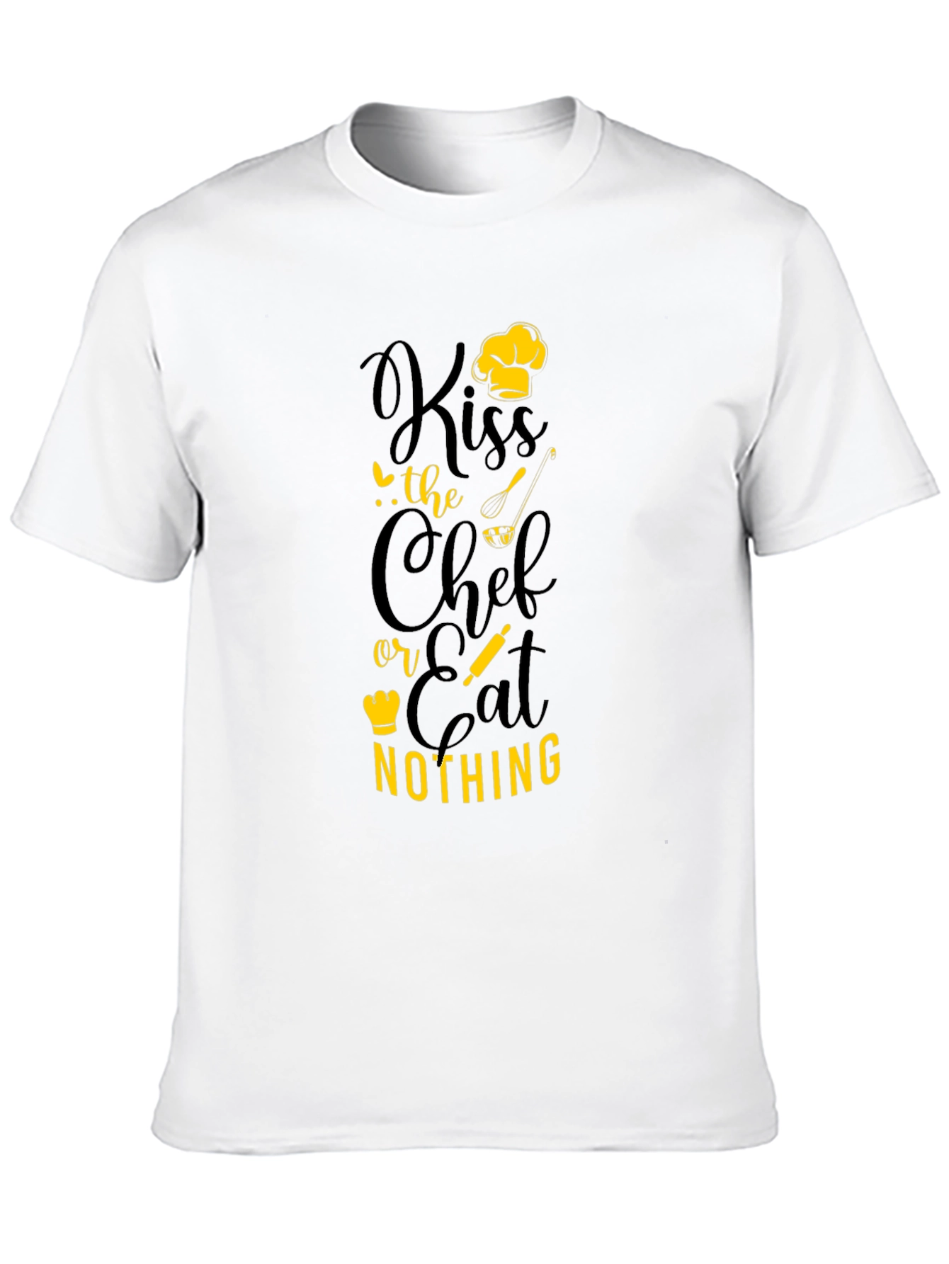 Black Kiss the Chef Graphic Tee - Funny Kitchen Shirt view 10