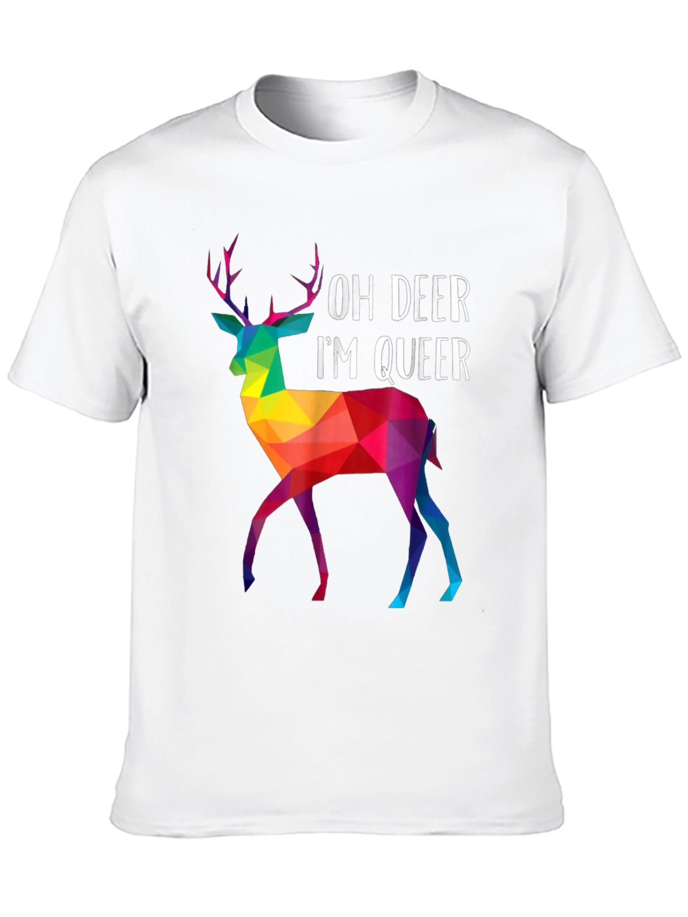 Black Oh Deer I'm Queer Pride T-Shirt view 10
