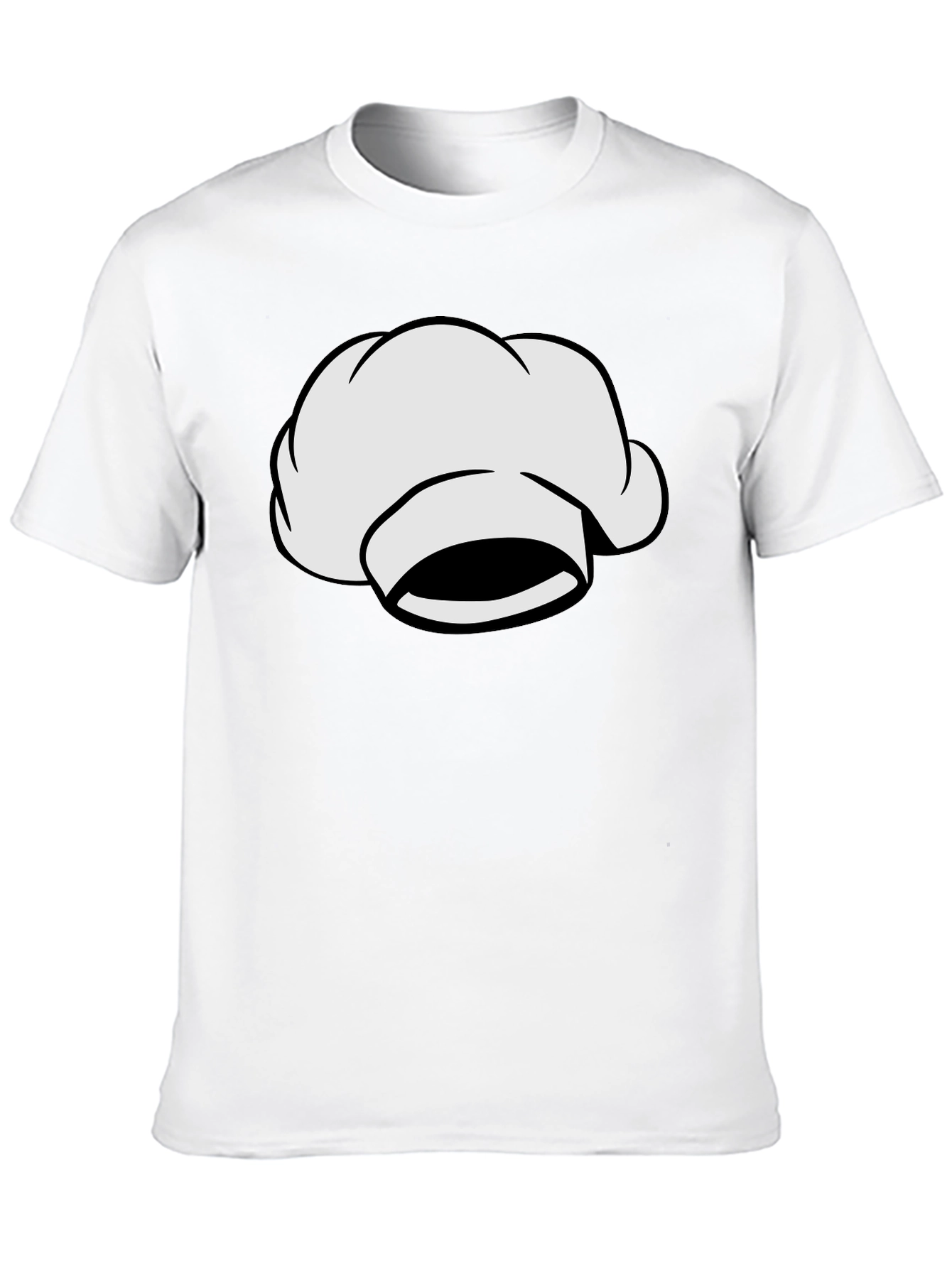 Black Chef Hat Graphic Tee - Black Cotton T-Shirt view 10