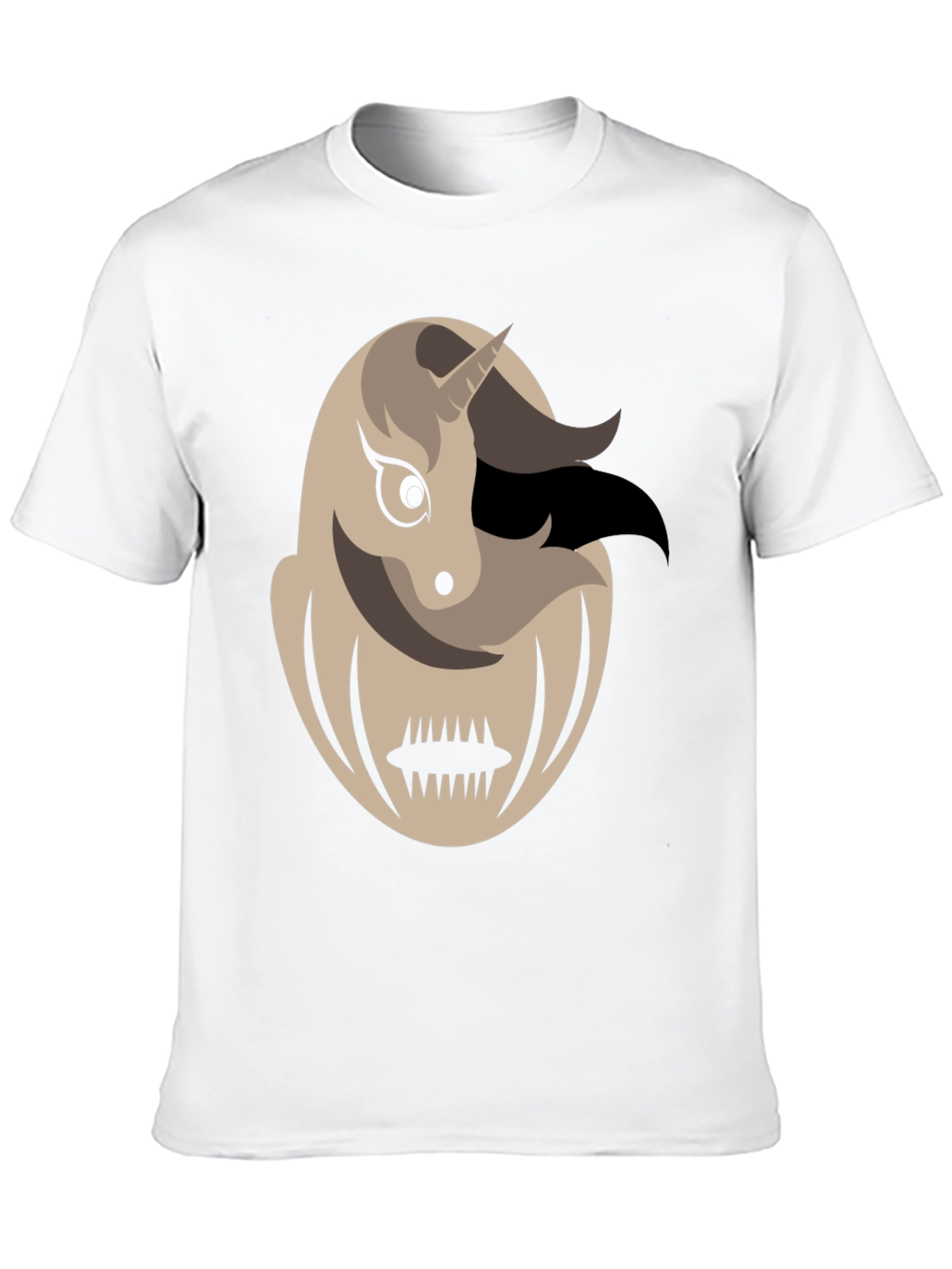 Black Unicorn Monster Graphic Tee - Men's Black T-Shirt view 10