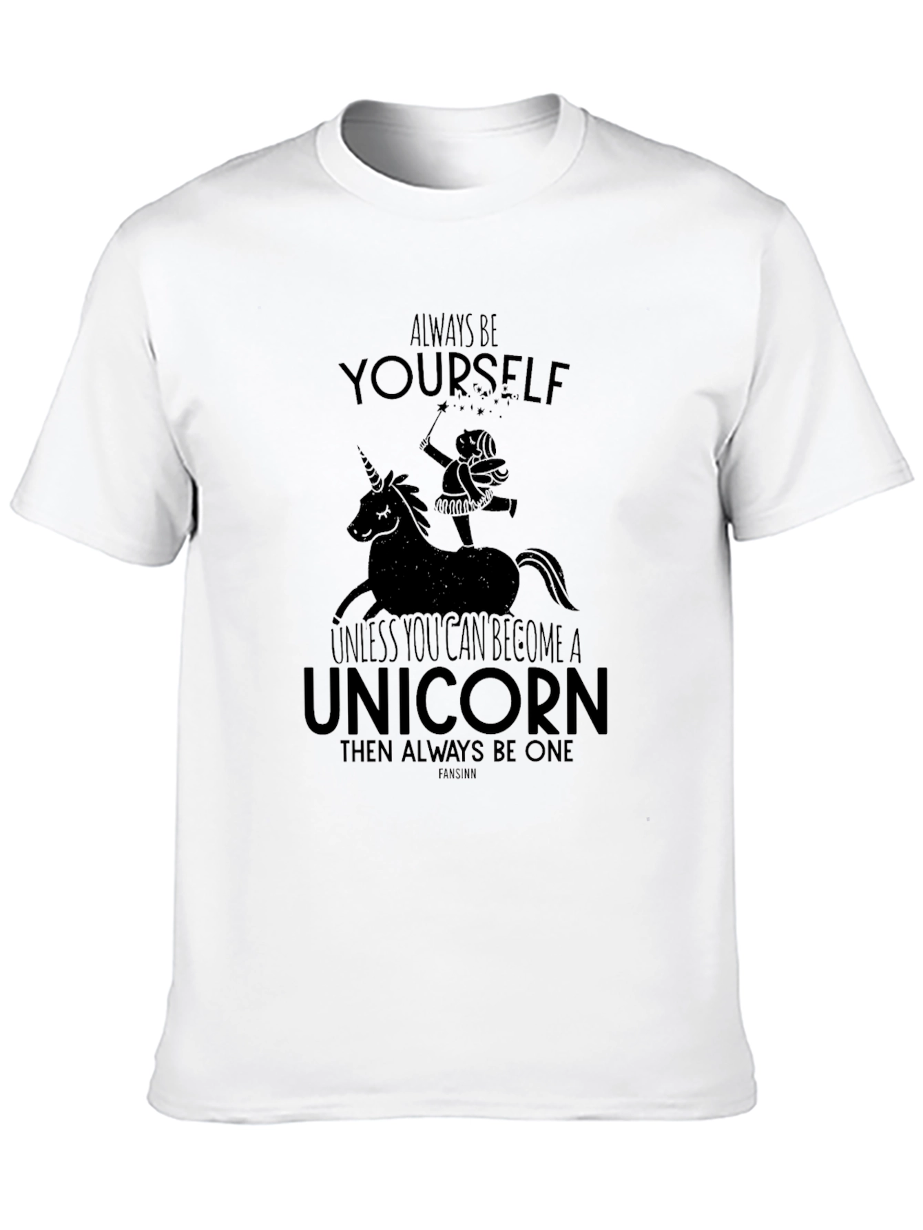 Black Unicorn Graphic Black T-Shirt view 10