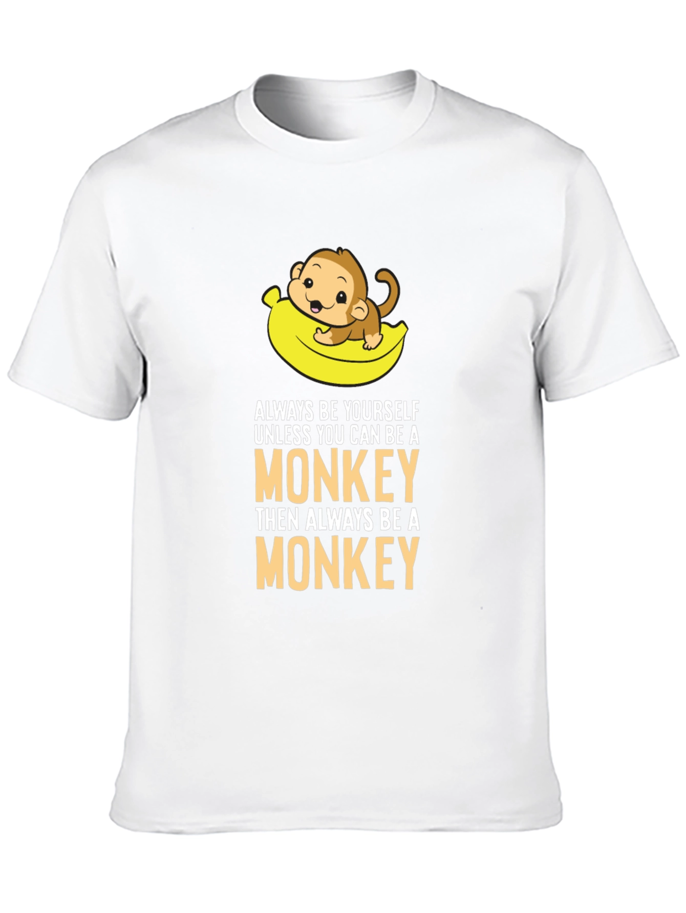 Black Always Be a Monkey Graphic T-Shirt - Novelty Tee view 10