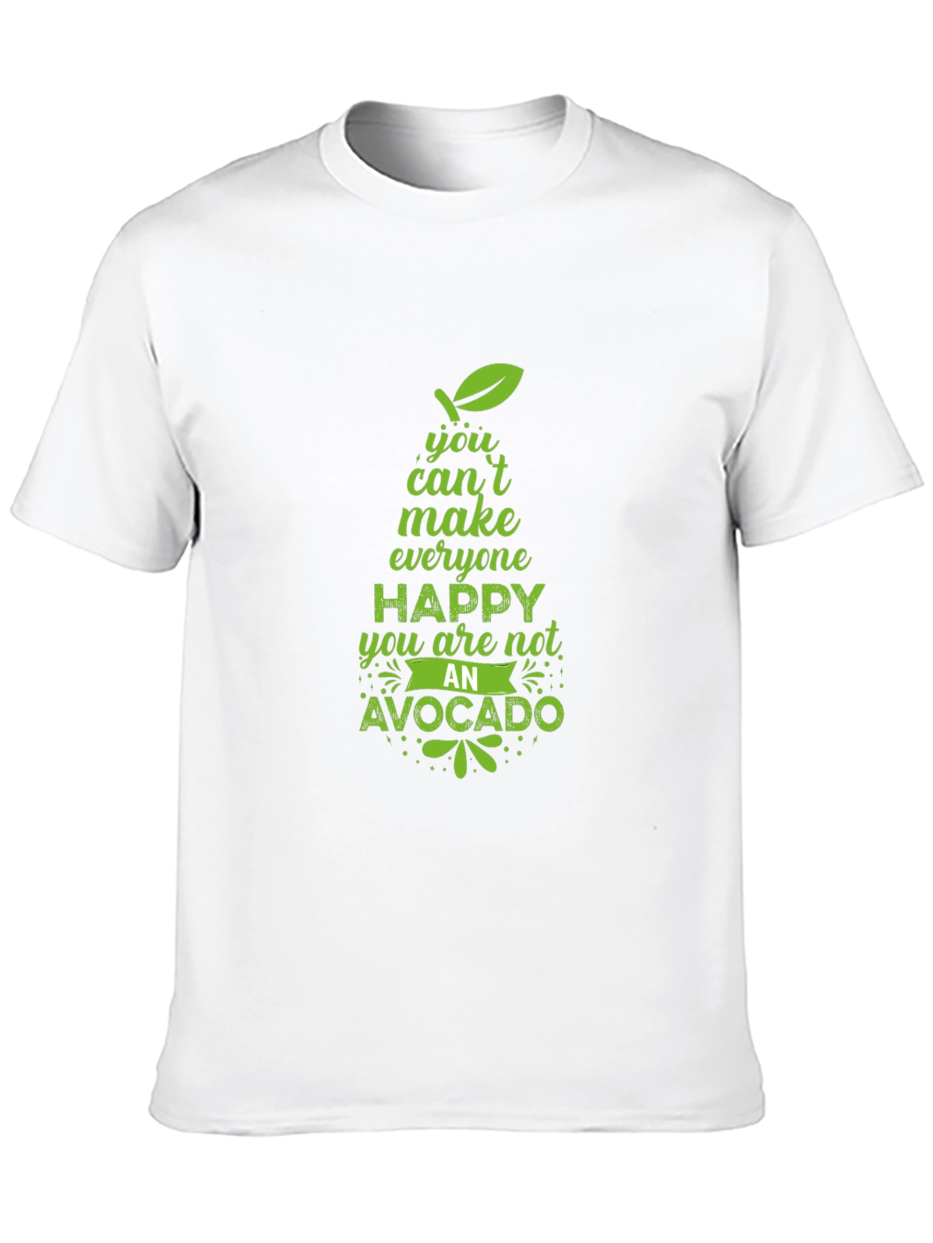Black Avocado Happy T-Shirt - Funny Graphic Tee view 10