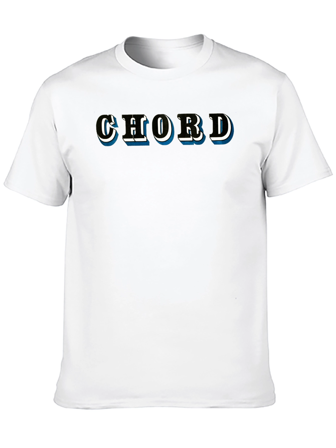 Black Retro CHORD Graphic Tee - Black Casual T-Shirt view 10
