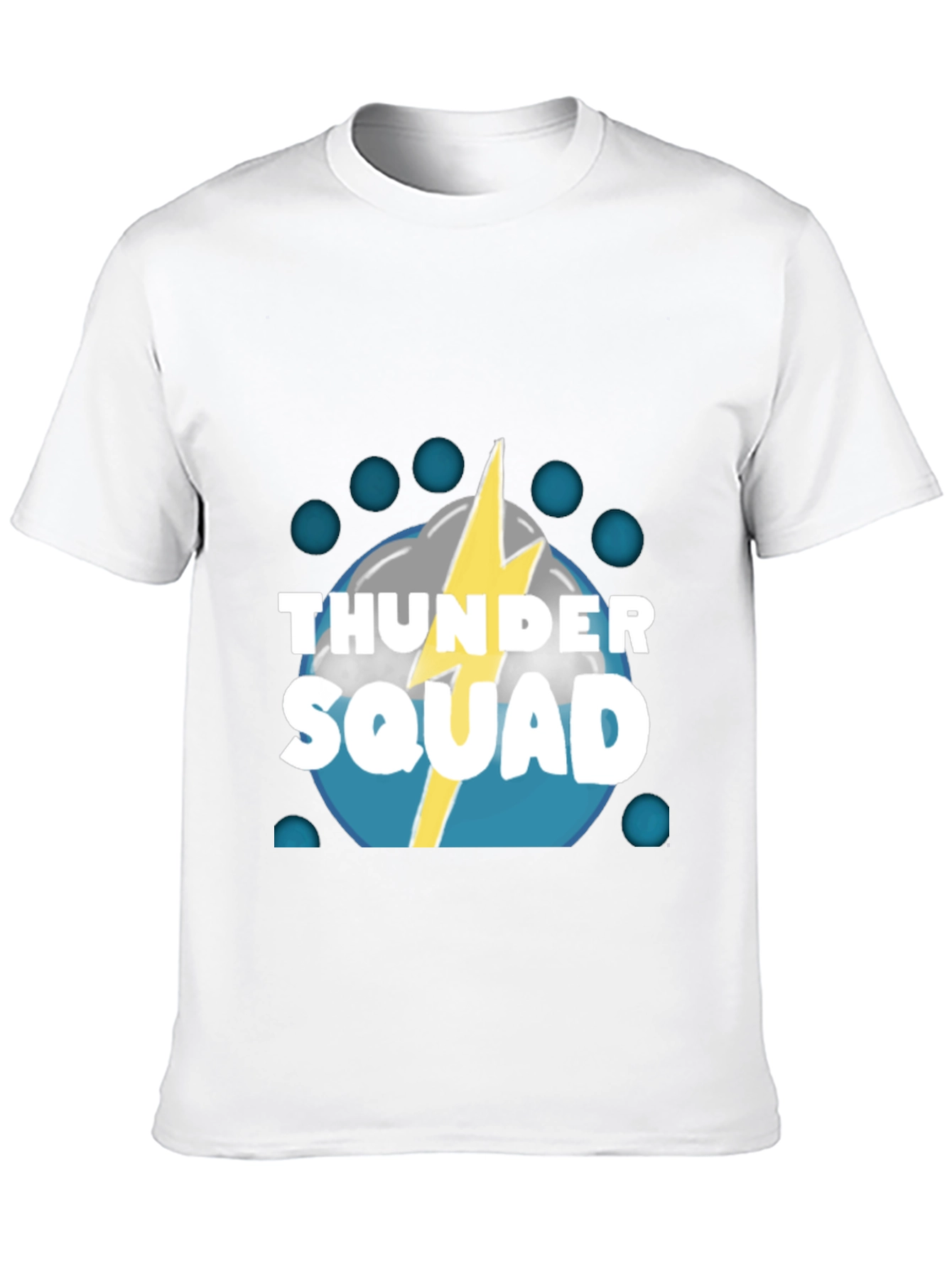 Black Thunder Squad Graphic Tee - Black Crew Neck T-Shirt view 10