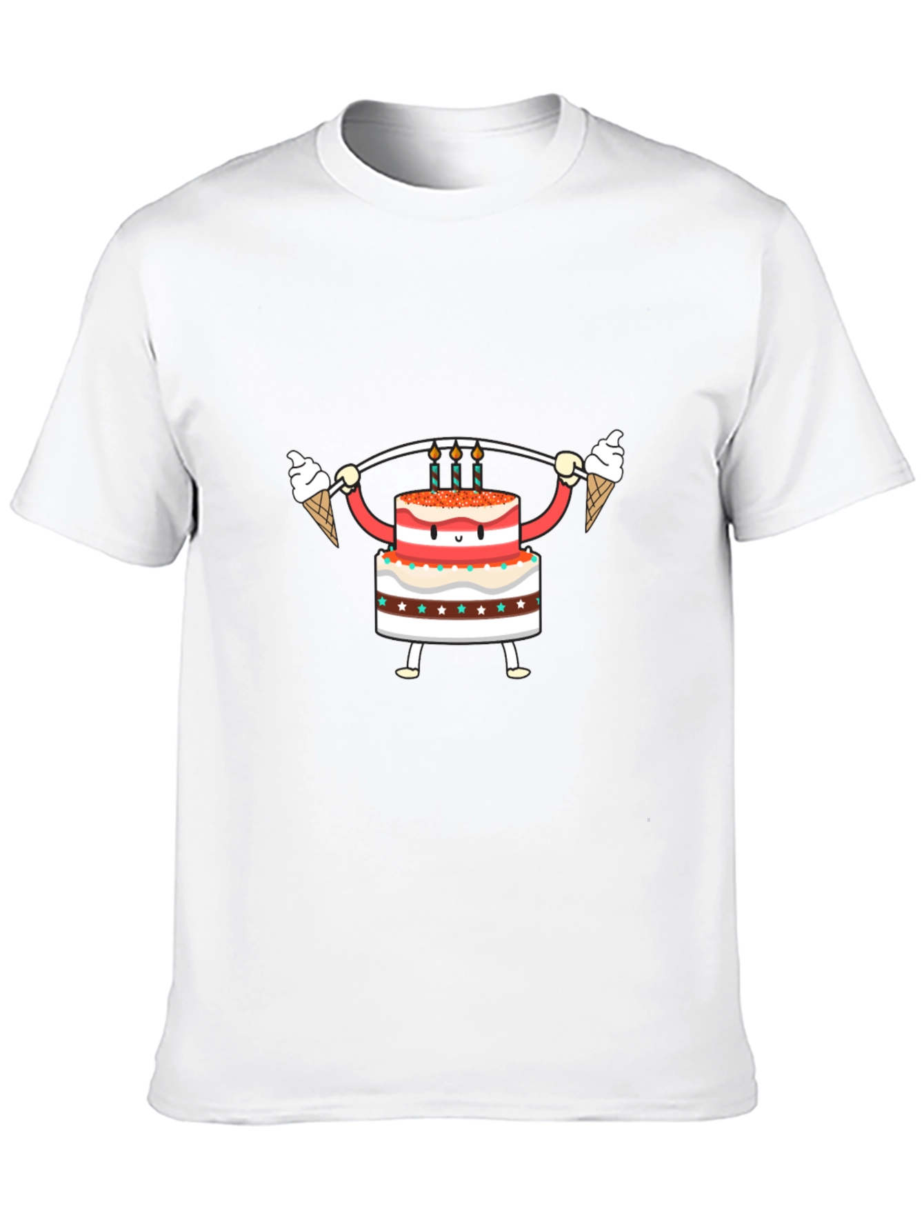 Black Cake Lifting Weights Graphic Tee view 10