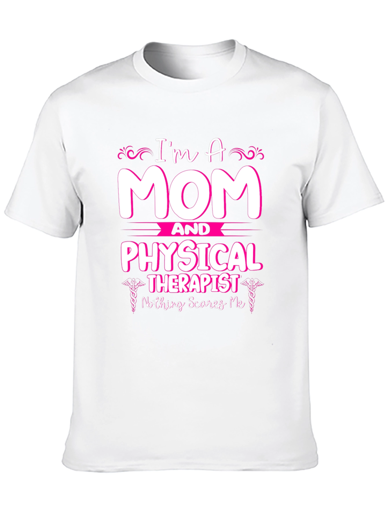 Black Mom Physical Therapist T-Shirt - Nothing Scares Me view 10