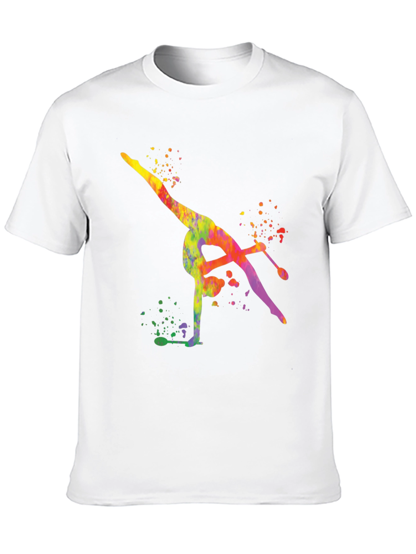Black Watercolor Gymnastics T-Shirt view 10