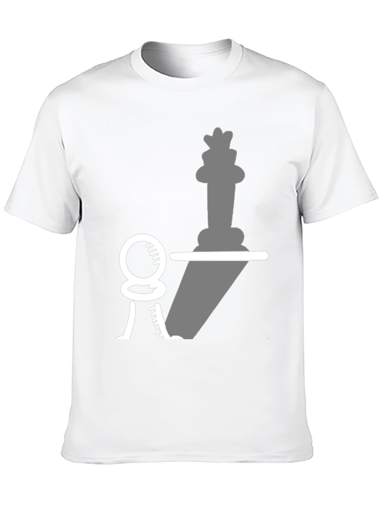 Black Chess Piece Shadow T-Shirt - Pawn to King view 10