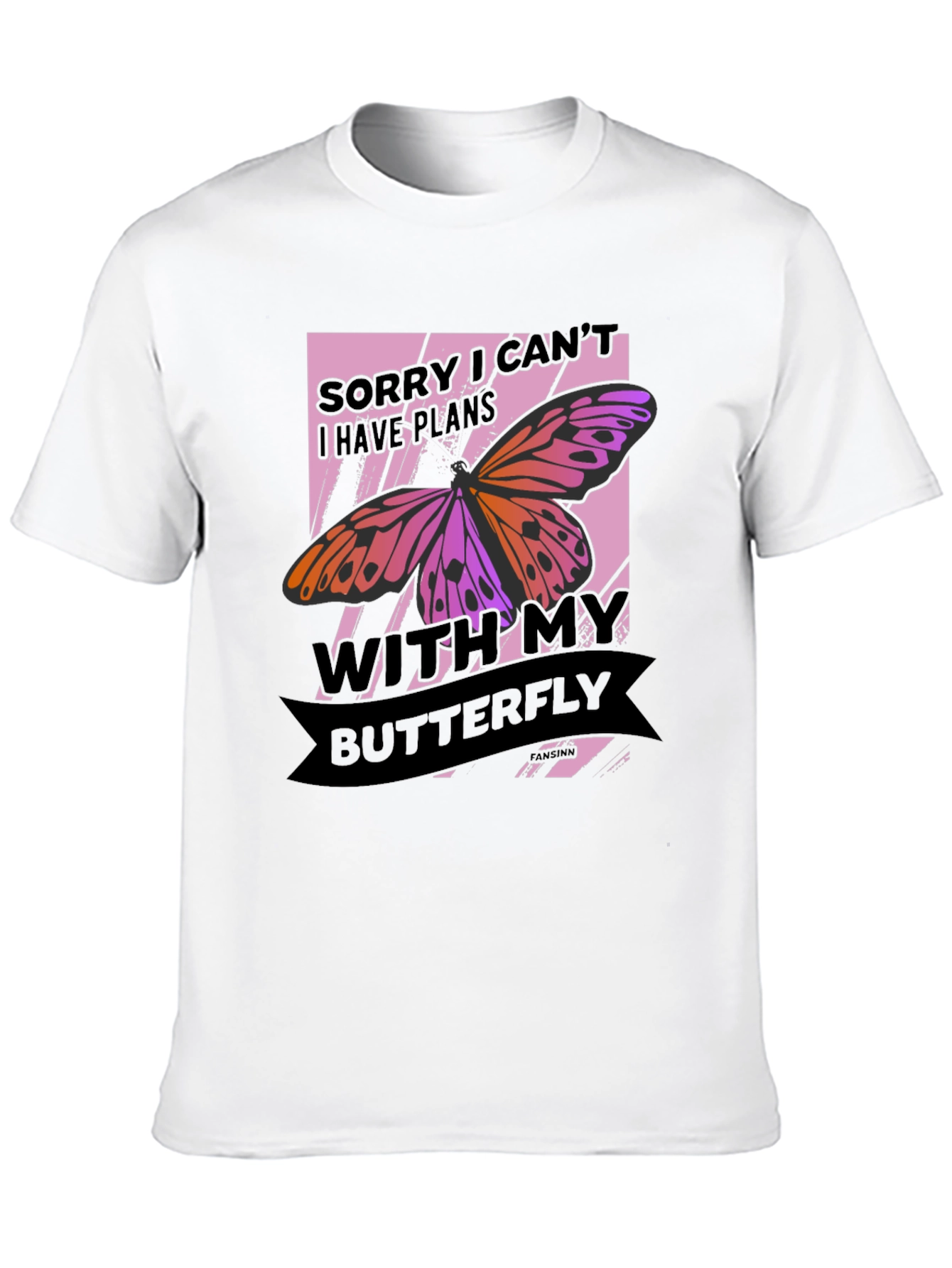 Black Butterfly Graphic Tee - Sorry I Can't view 10