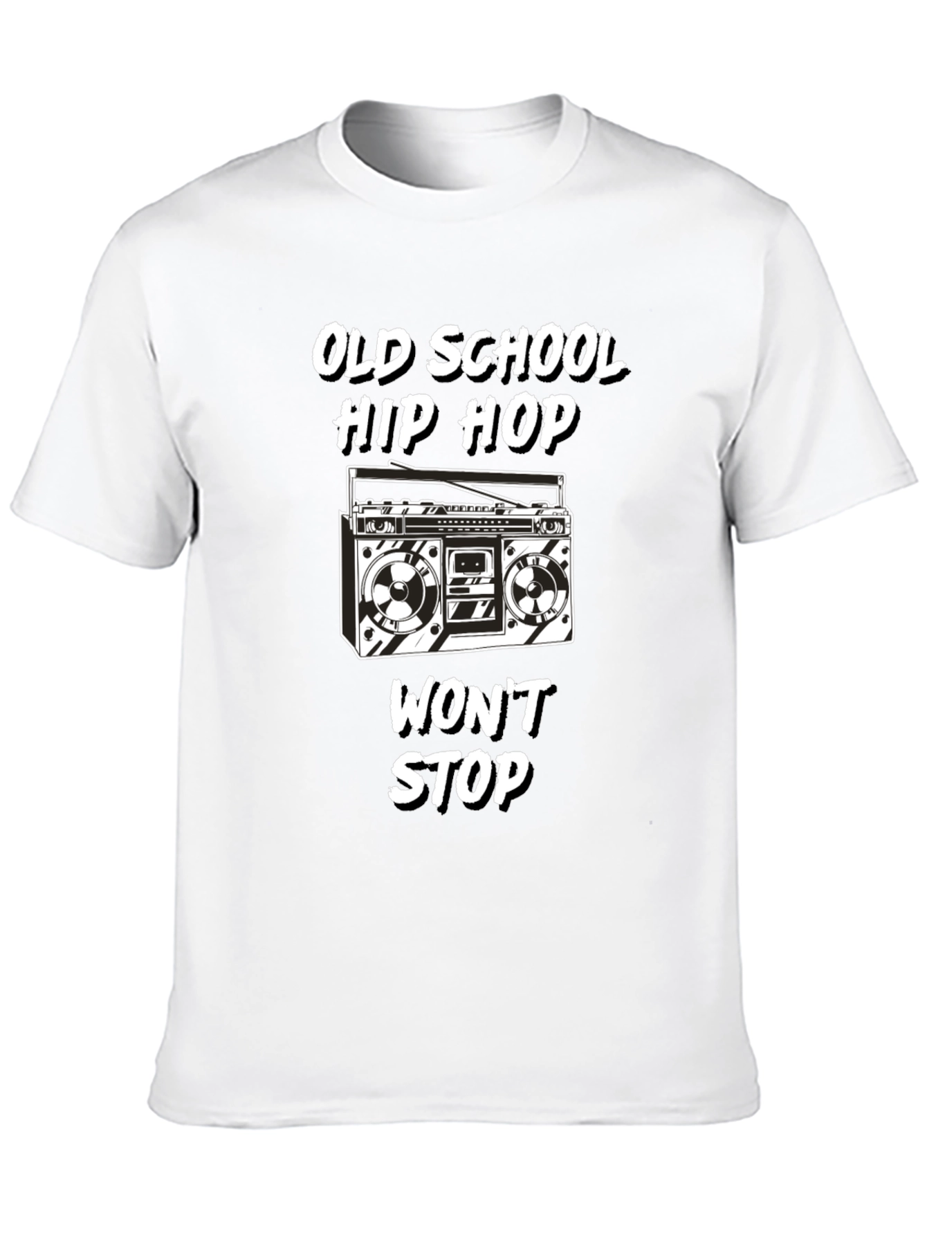 Black Old School Hip Hop Graphic Tee view 10