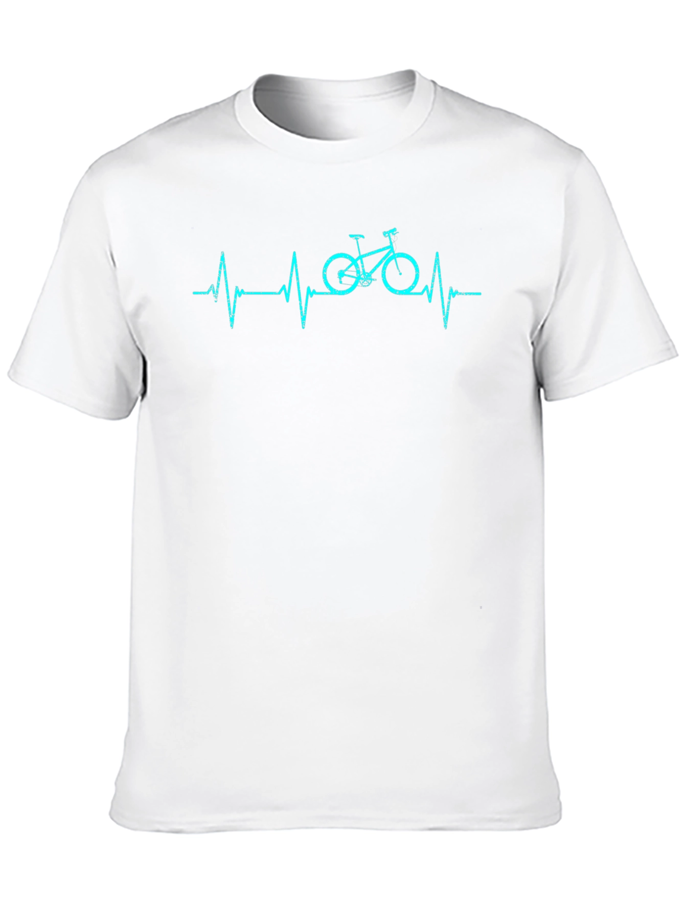 Black Heartbeat Bike Graphic T-Shirt view 10