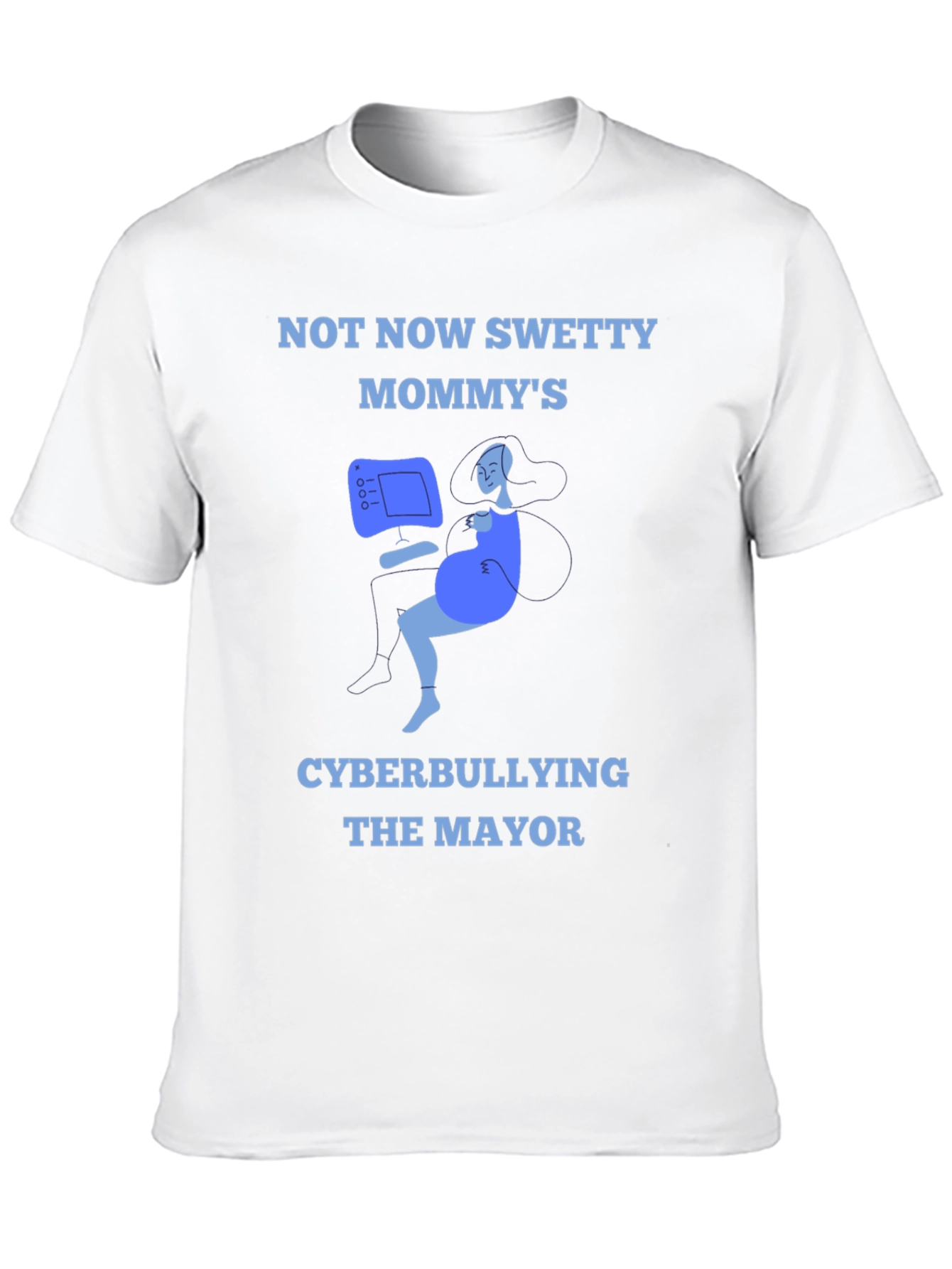 Black Cyberbullying Mommy T-Shirt - Funny Graphic Tee view 10