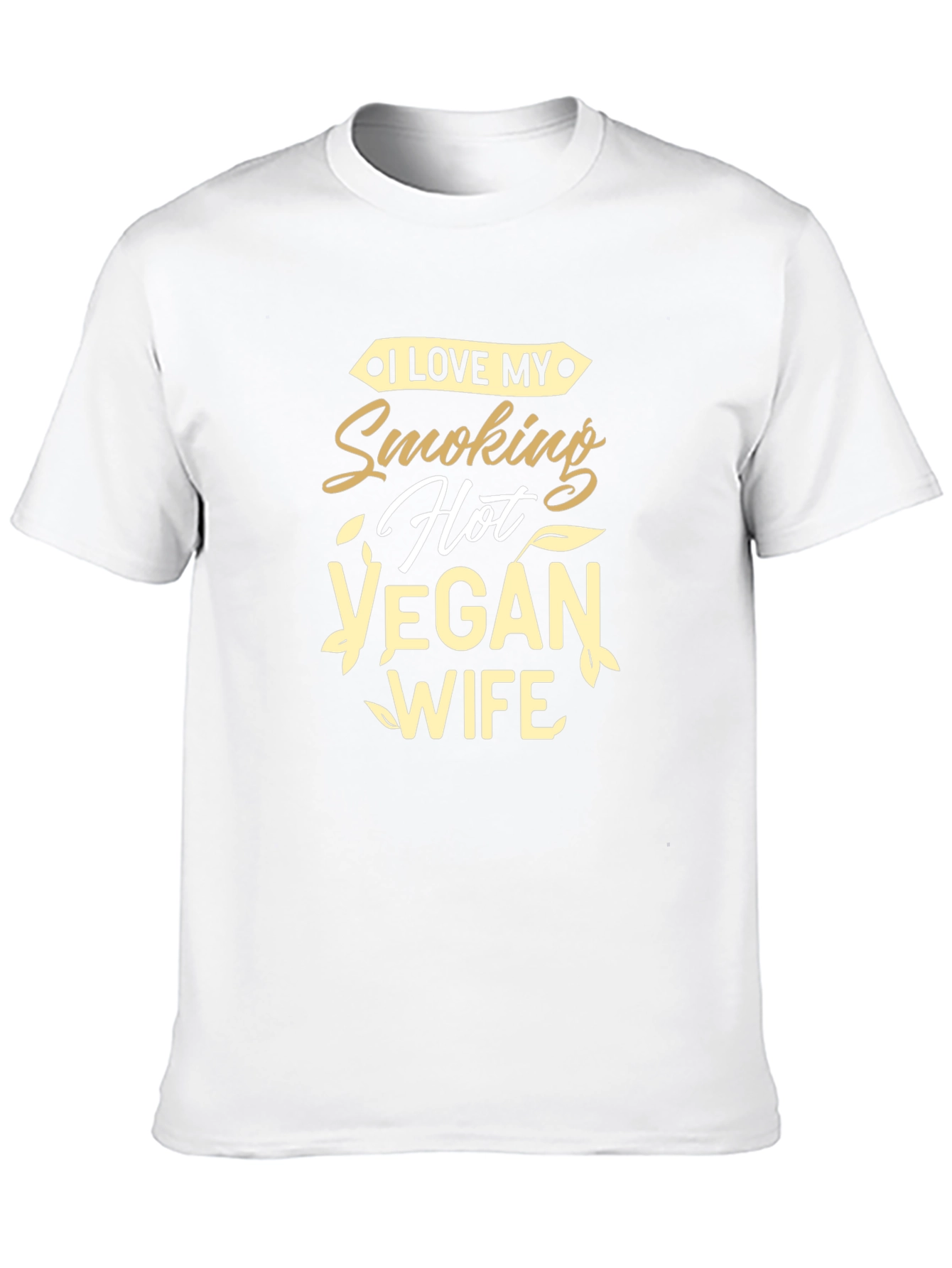 Black I Love My Smoking Hot Vegan Wife T-Shirt view 10