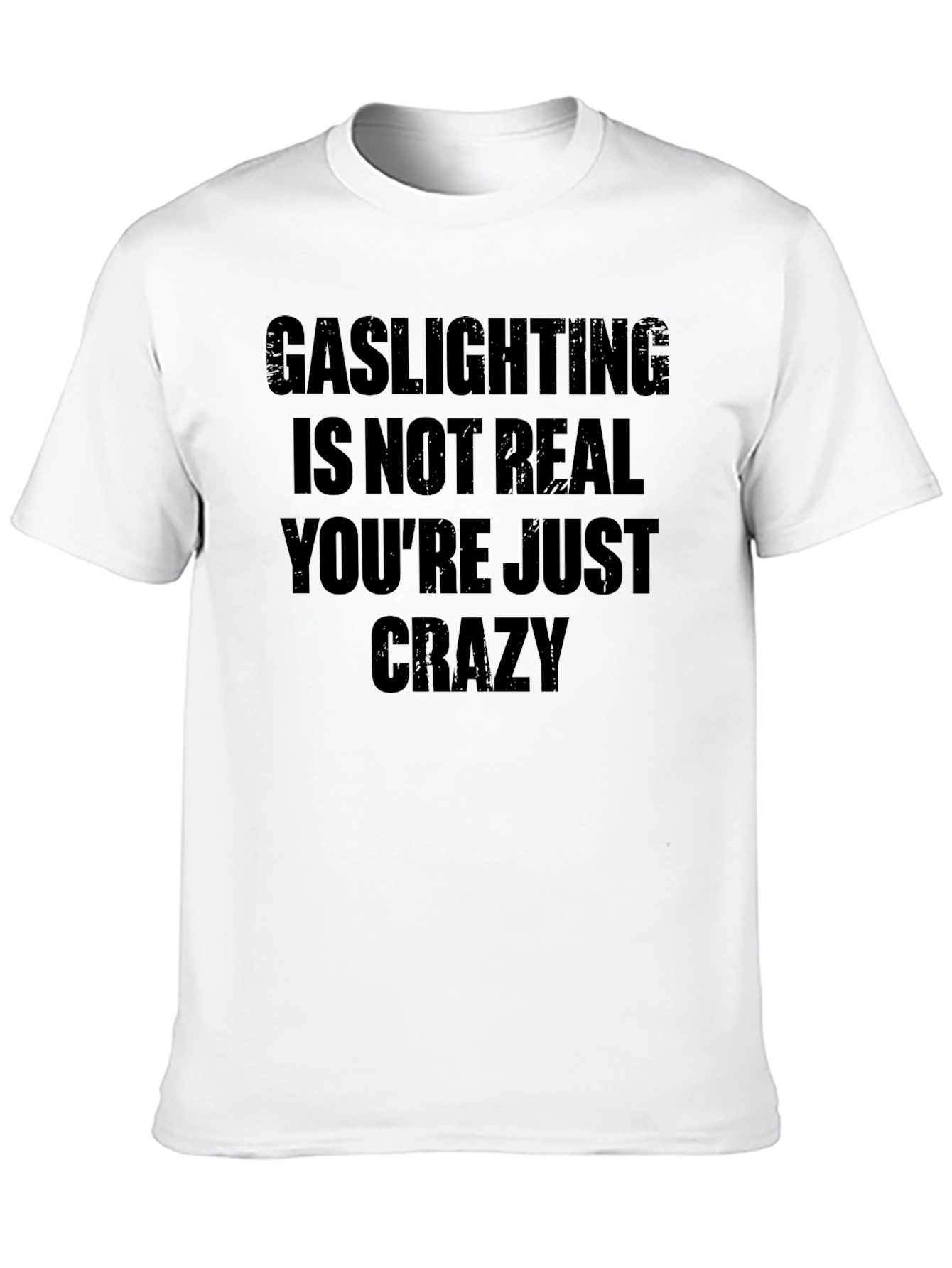 Black Gaslighting Slogan Graphic Tee view 10