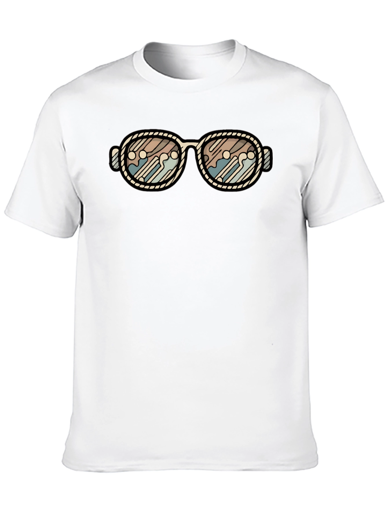 Black Retro Sunglasses Graphic T-Shirt - Cool Stylish Tee view 10