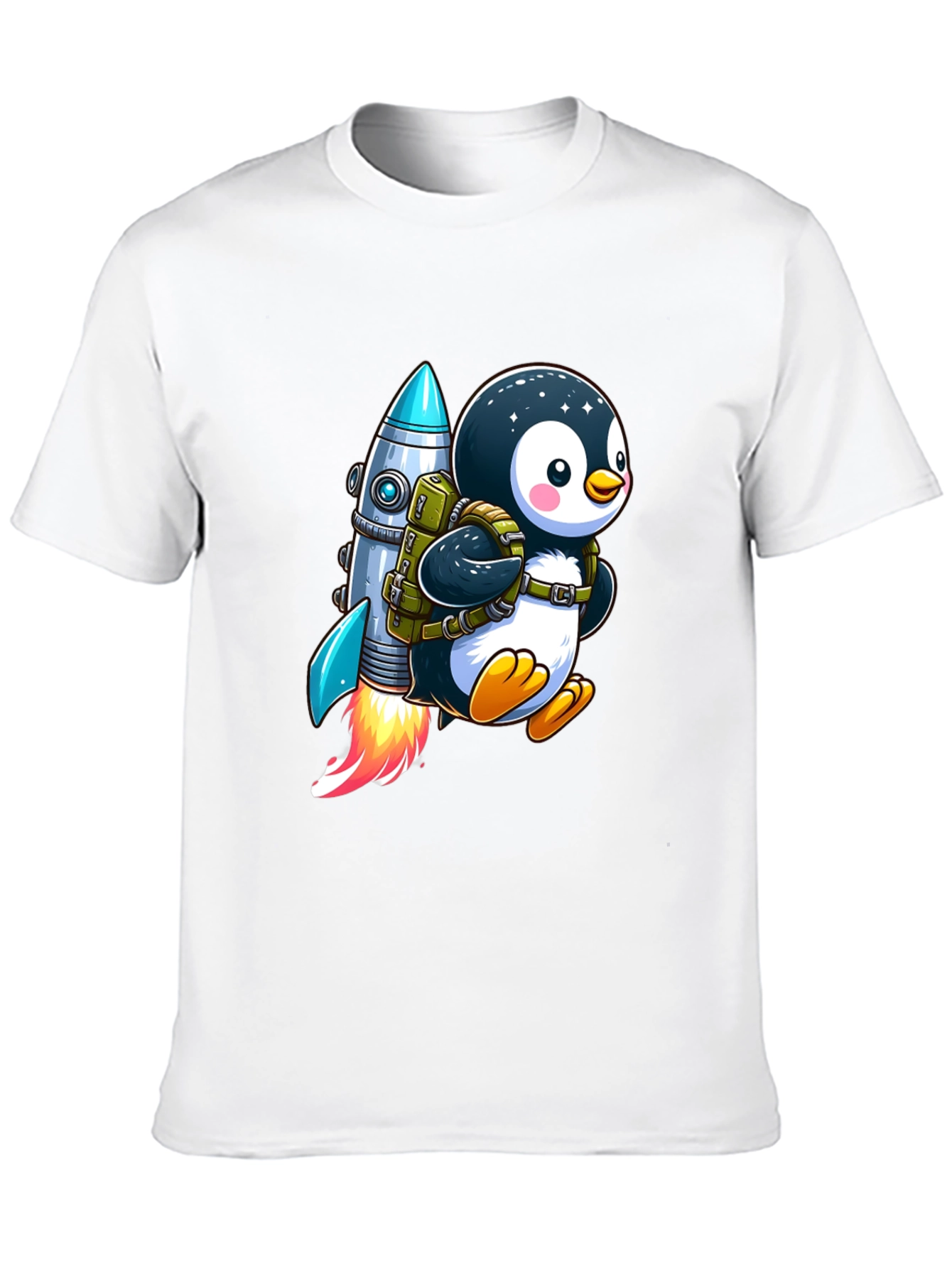 Black Penguin Astronaut T-Shirt view 10