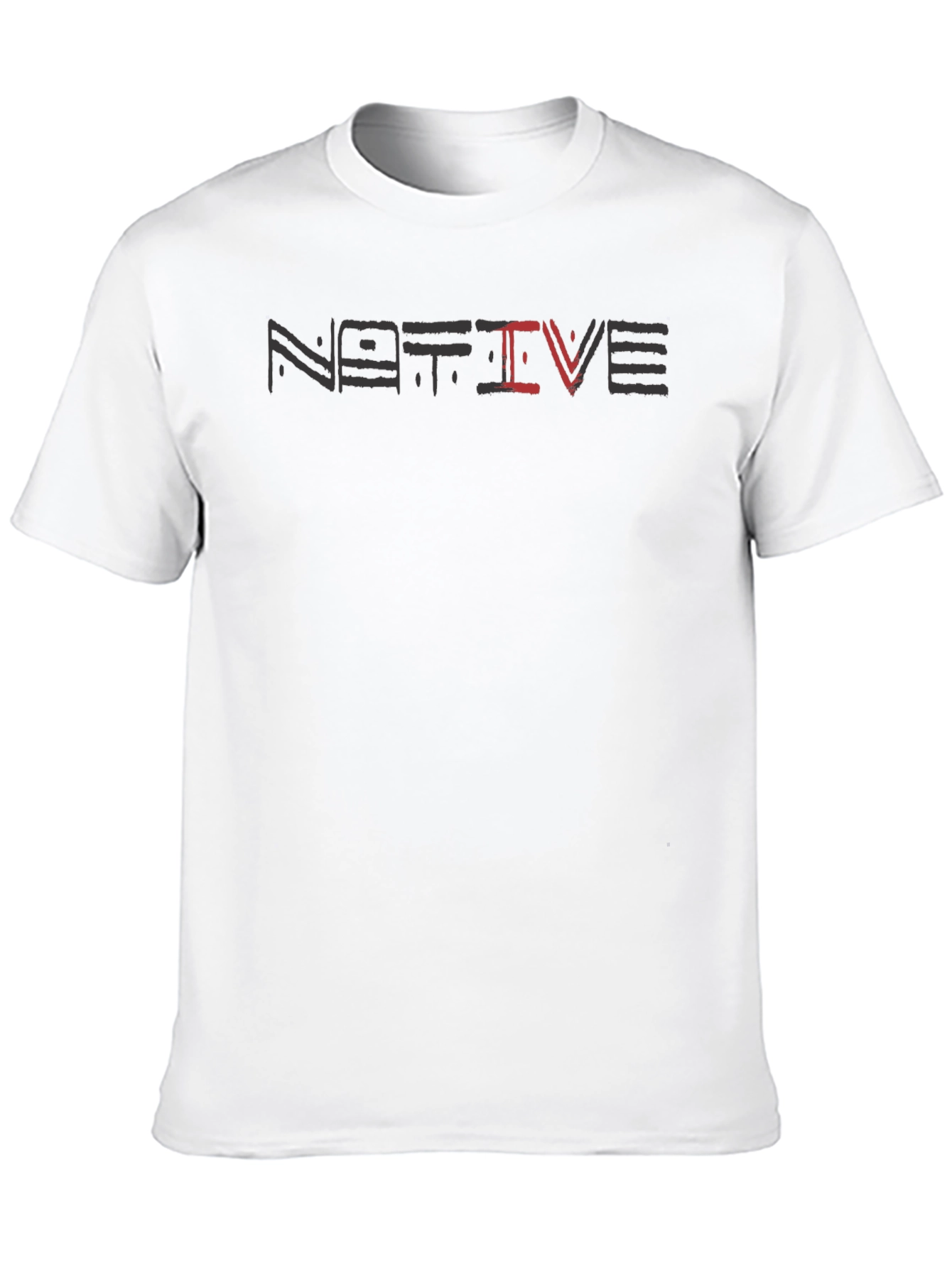 Black Native Graphic Tee - Short Sleeve Crew Neck view 10