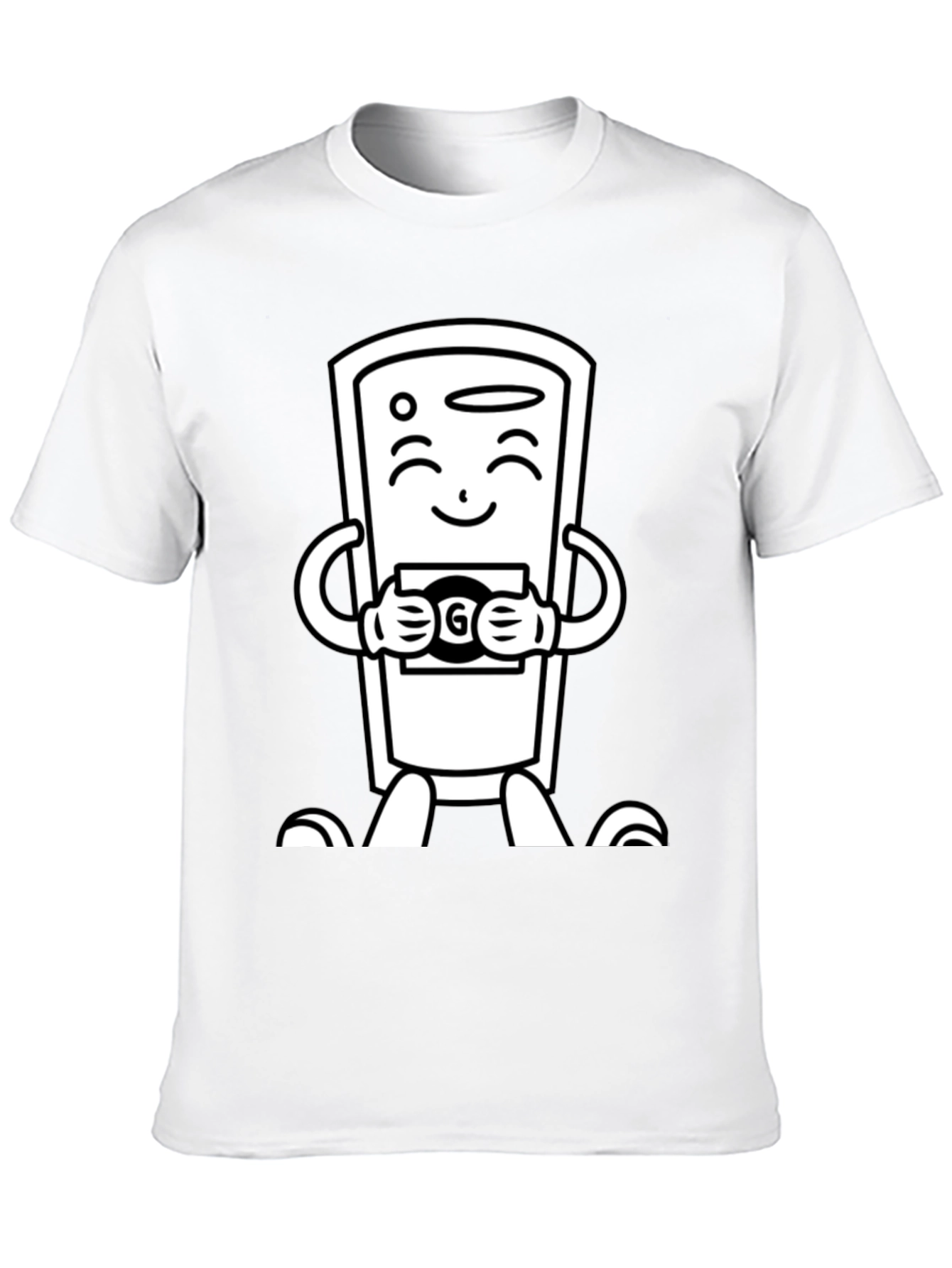 Black Cartoon Remote Black T-Shirt view 10