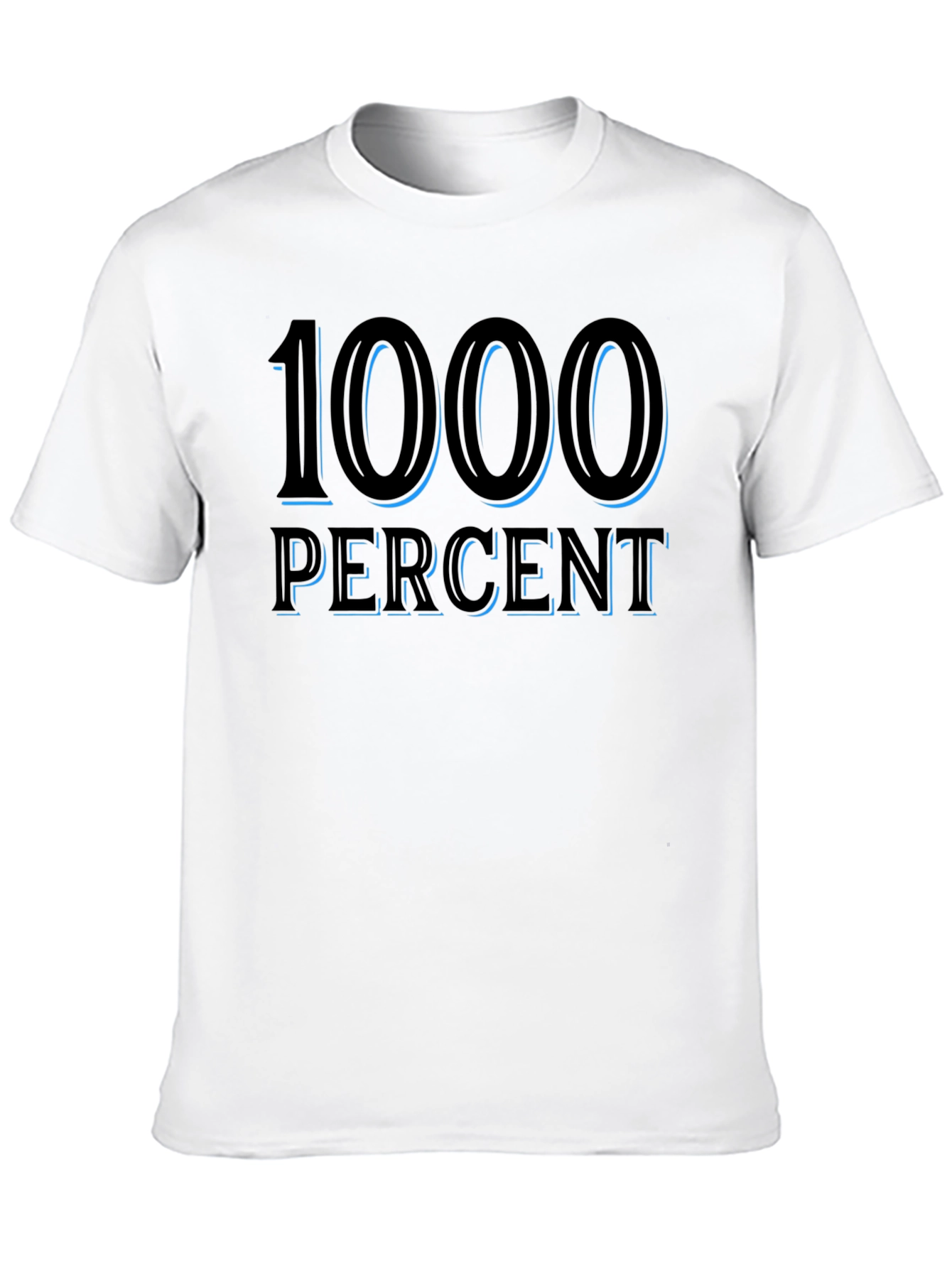 Black 1000 Percent Graphic T-Shirt, Men's Black Tee view 10