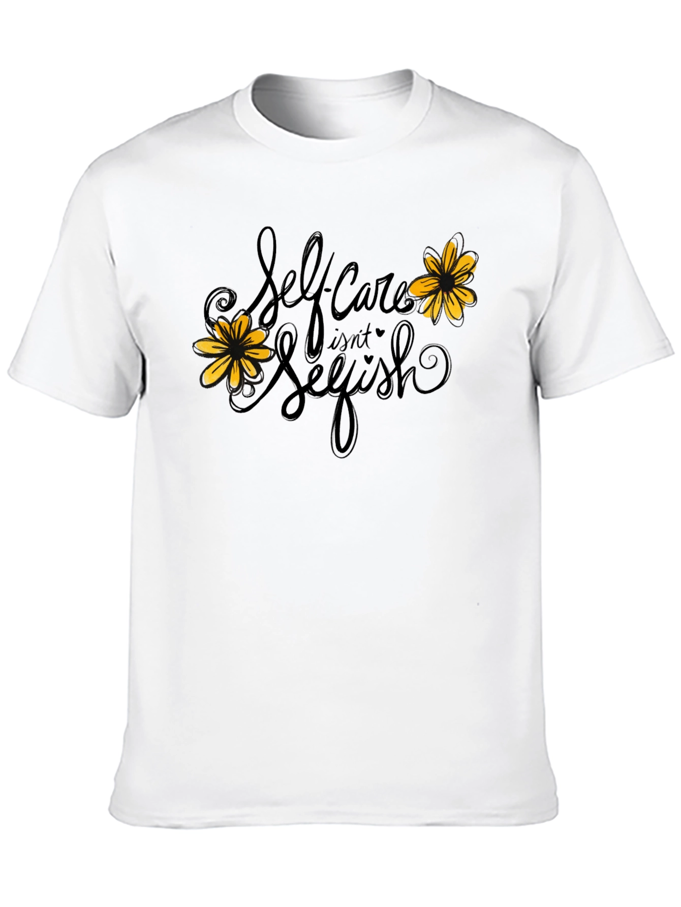 Black Self Care Graphic Tee - Black Cotton Blend view 10