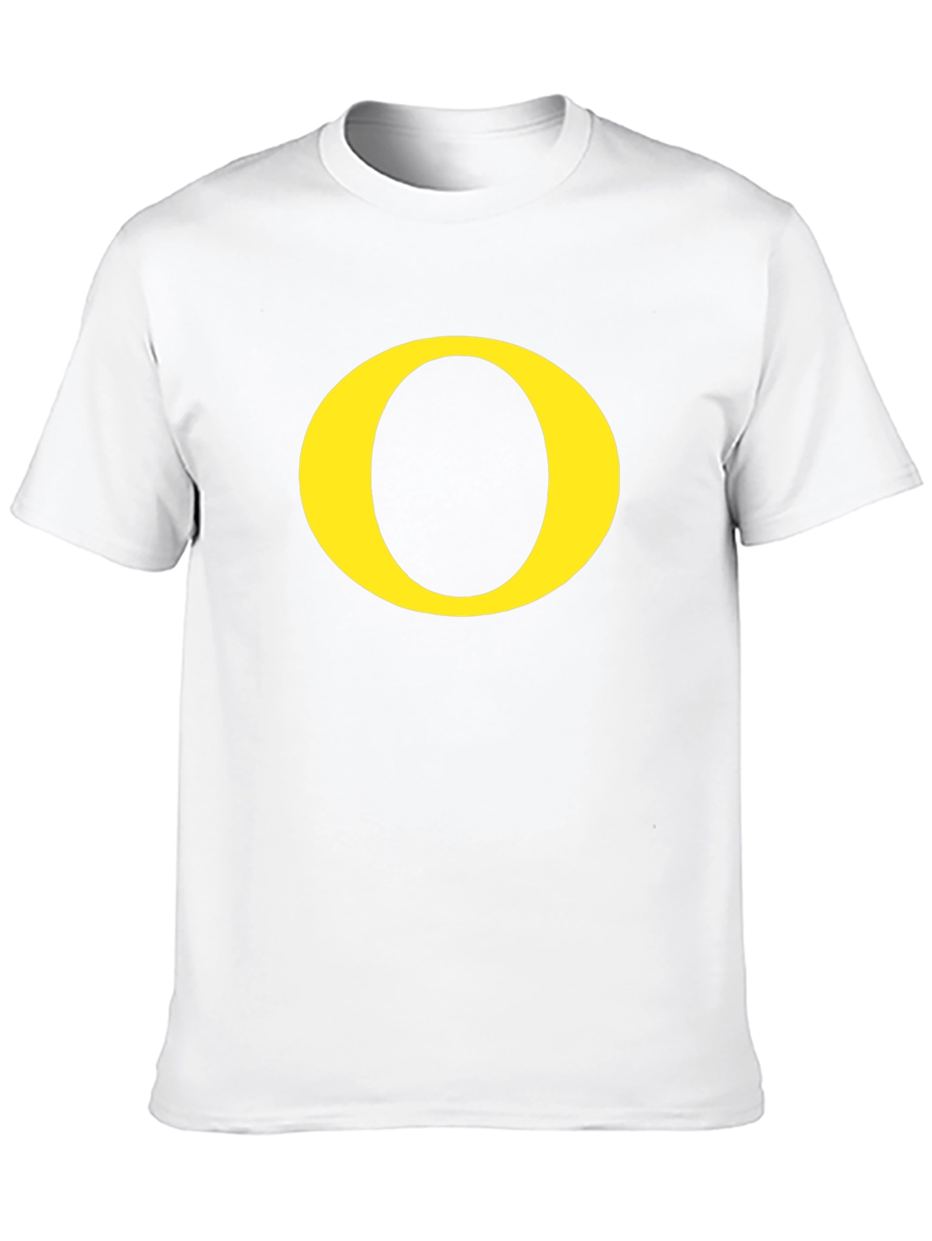 Black Black T-Shirt with Yellow 'O' Graphic view 10