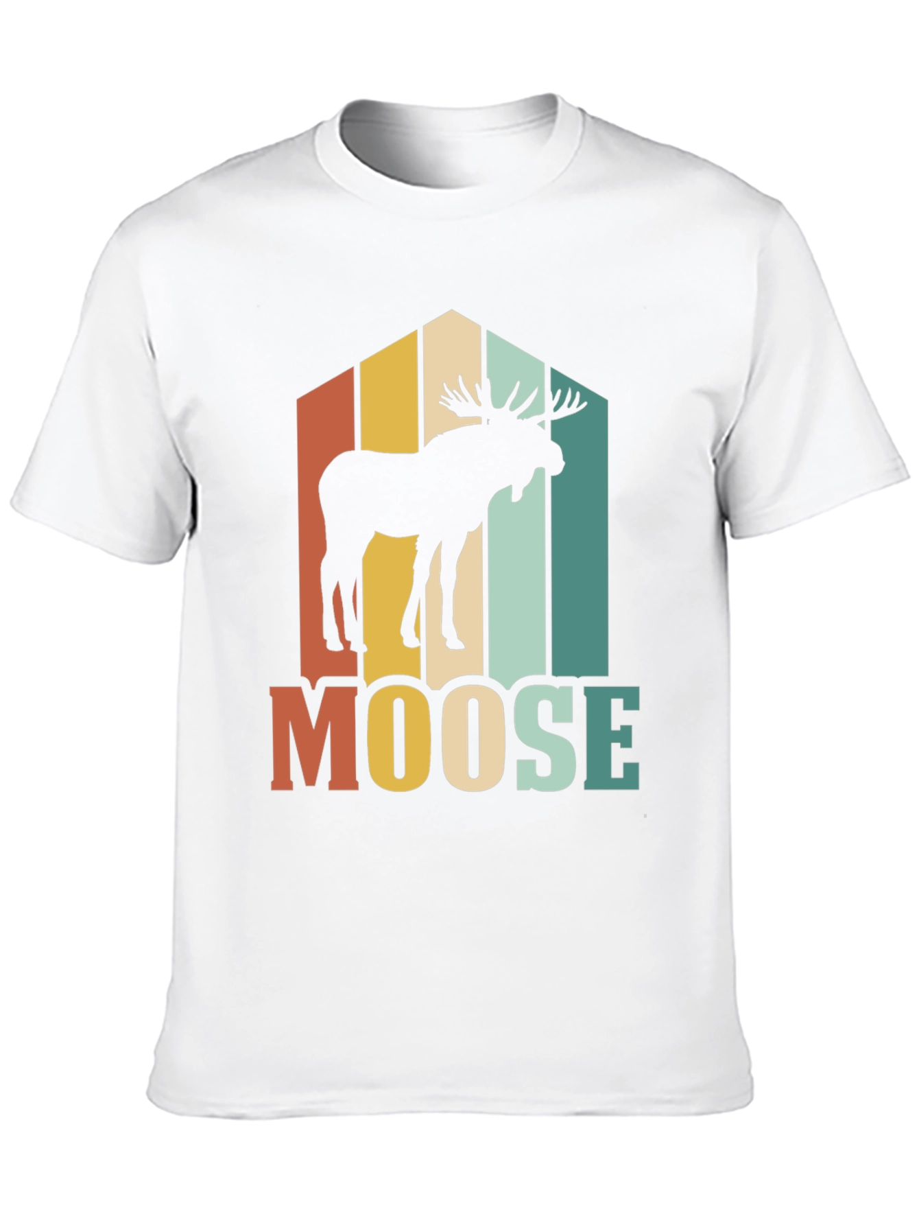 Black Retro Moose Graphic T-Shirt view 10