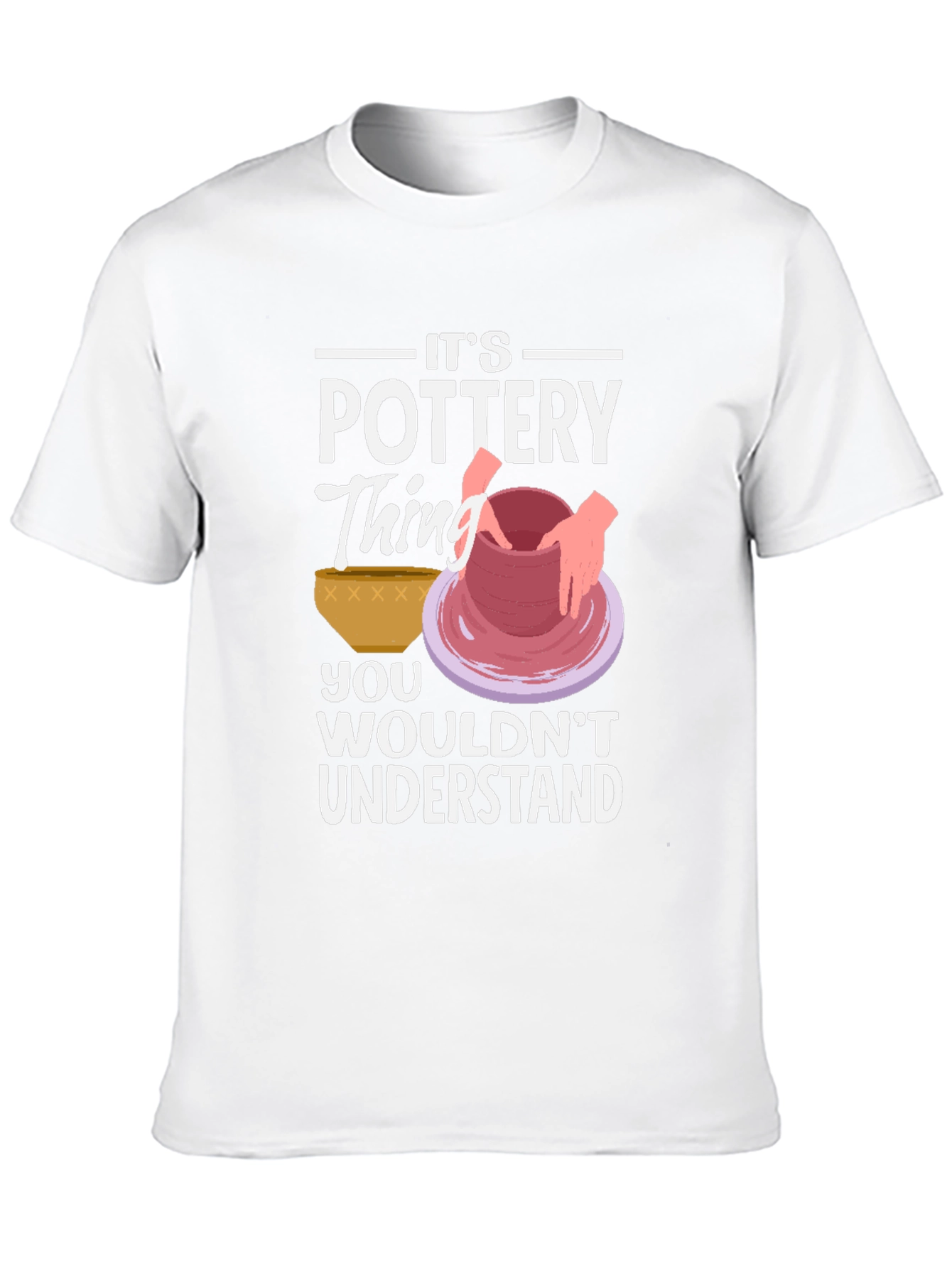 Black Pottery Thing Graphic T-Shirt - Unique Hobby Tee view 10