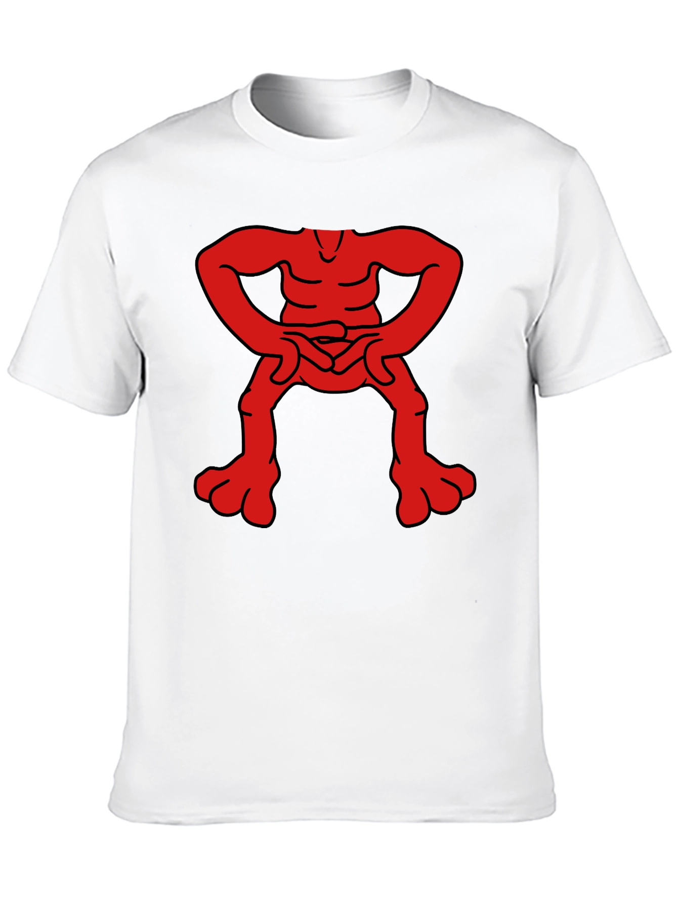 Black Unique Red Figure Graphic Black T-Shirt view 10