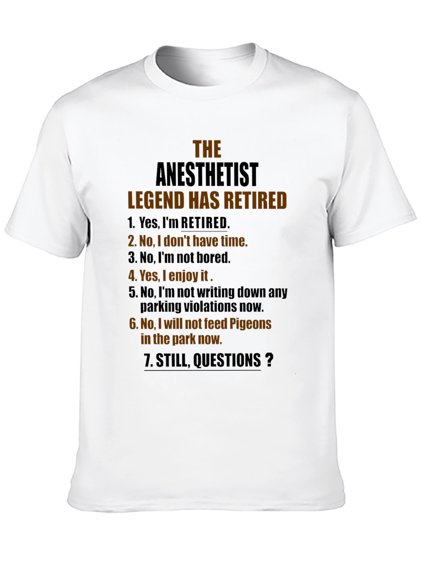 Black Retired Anesthetist Legend Graphic T-Shirt view 10