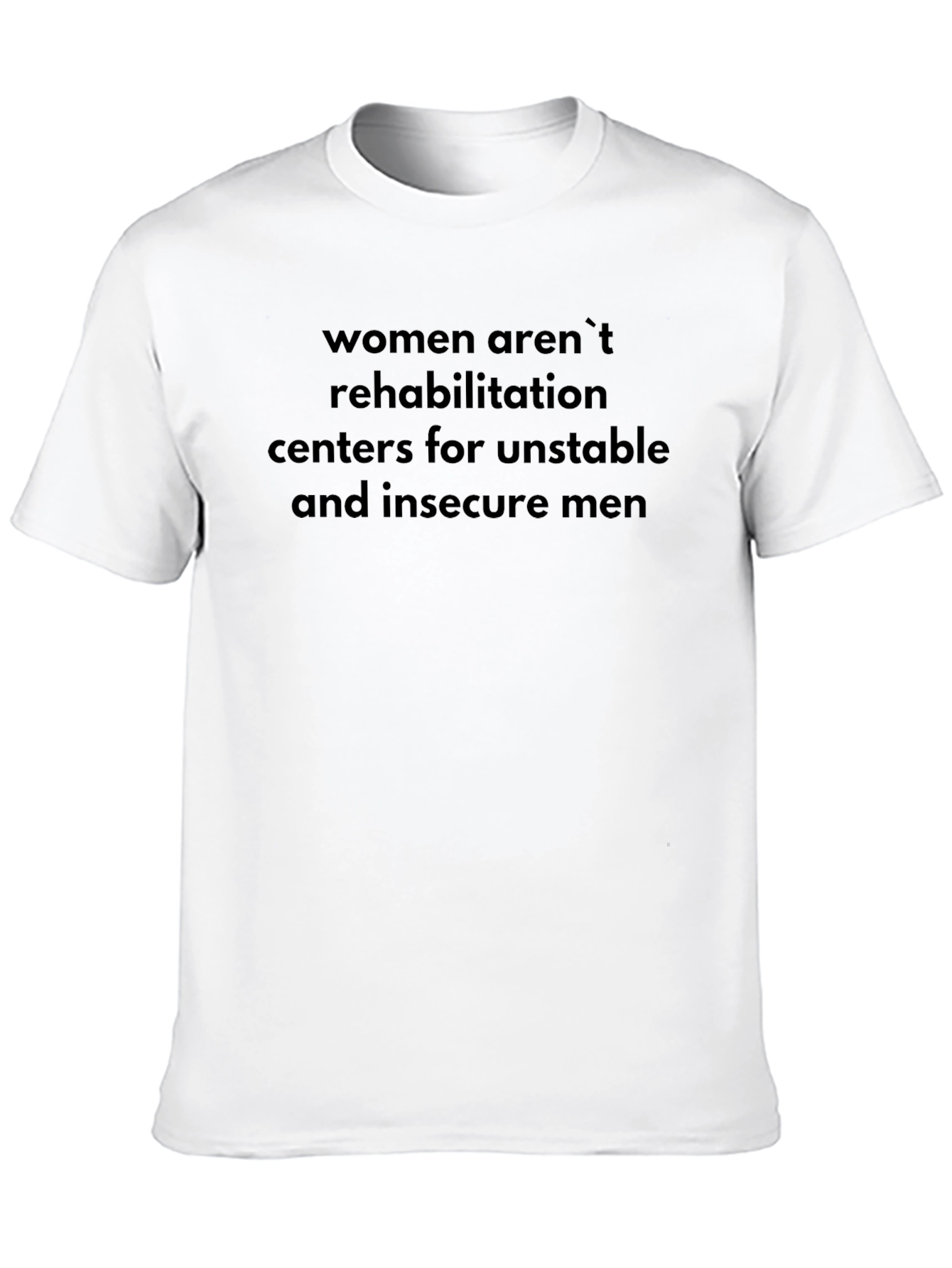 Black Statement T-Shirt: Women Aren't Rehab Centers view 10