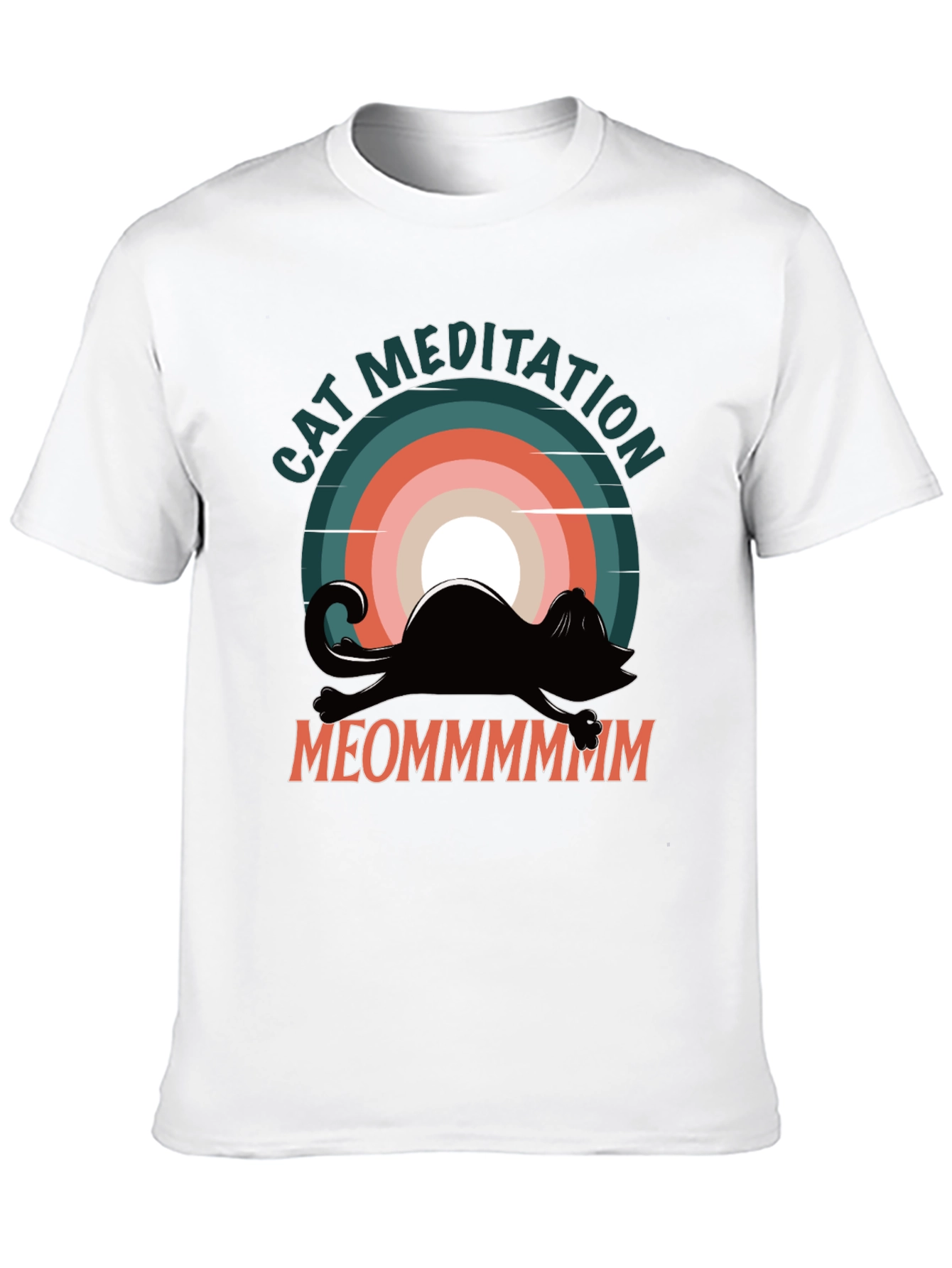 Black Cat Meditation Graphic Tee - Relaxed Fit view 10