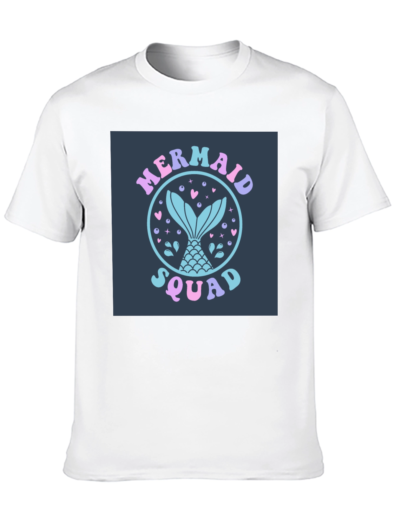 Black Mermaid Squad Graphic Tee - Black Cotton Blend view 10
