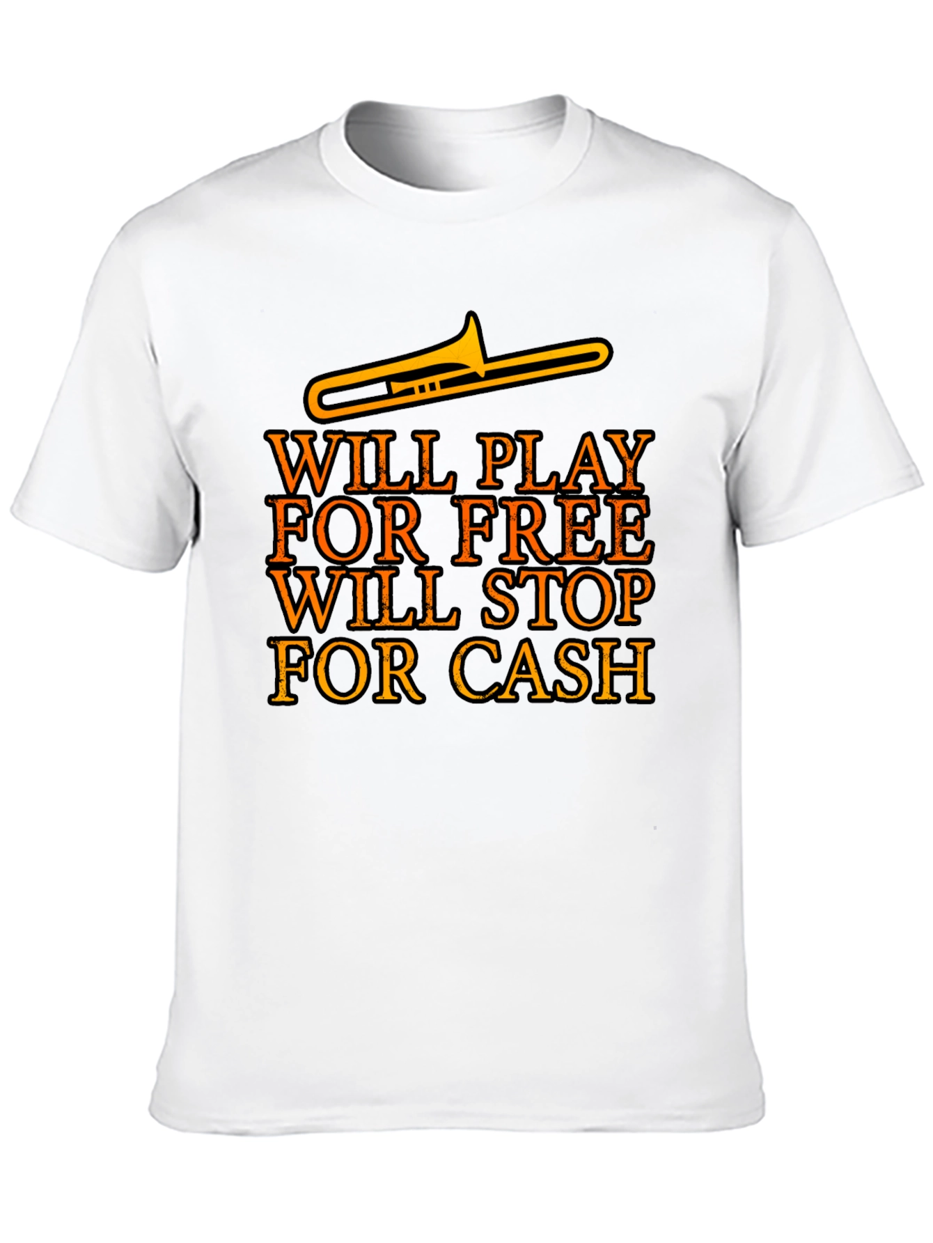 Black Will Play For Free Trombone Black T-Shirt view 10