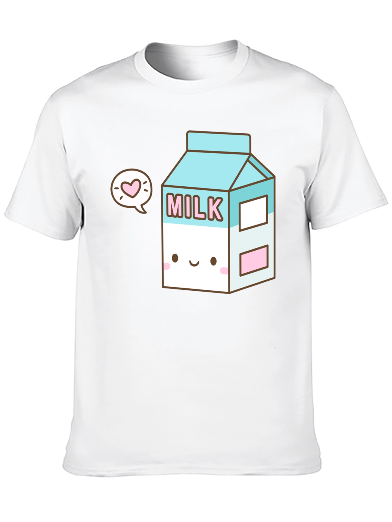 Black Kawaii Milk Carton T-Shirt - Cute & Unique Design view 10