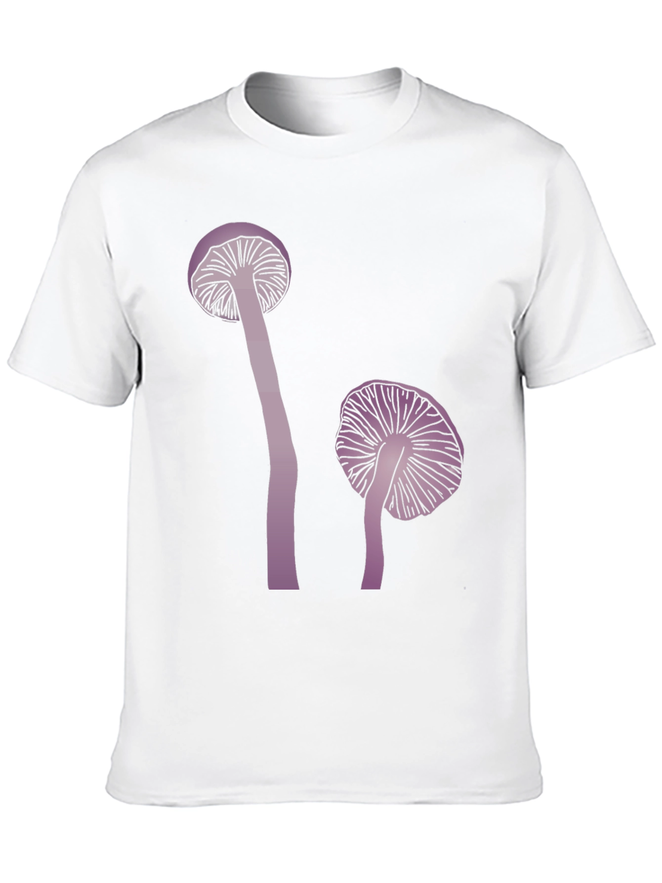 Black Mushroom Print Tee - Black Cotton Blend view 10