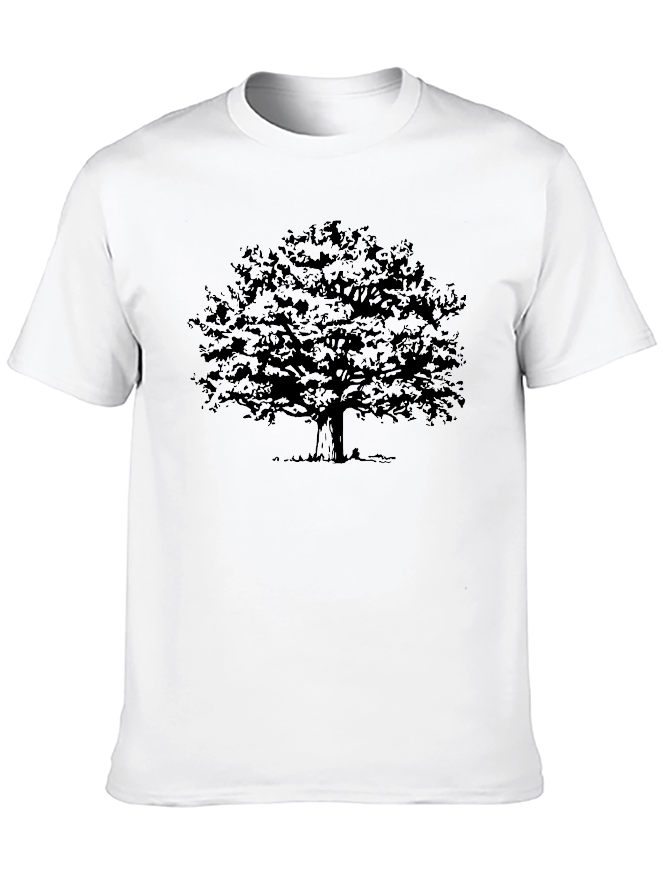 Black Men's Black Tree Graphic T-Shirt view 10