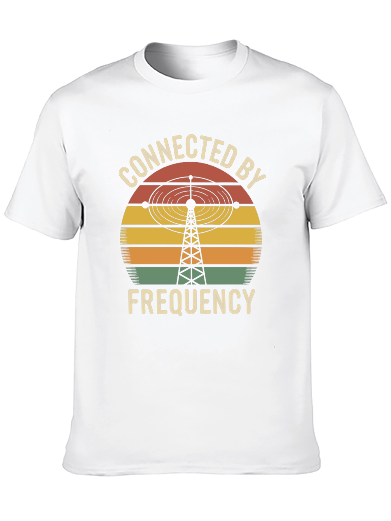 Black Connected by Frequency Retro T-Shirt view 10