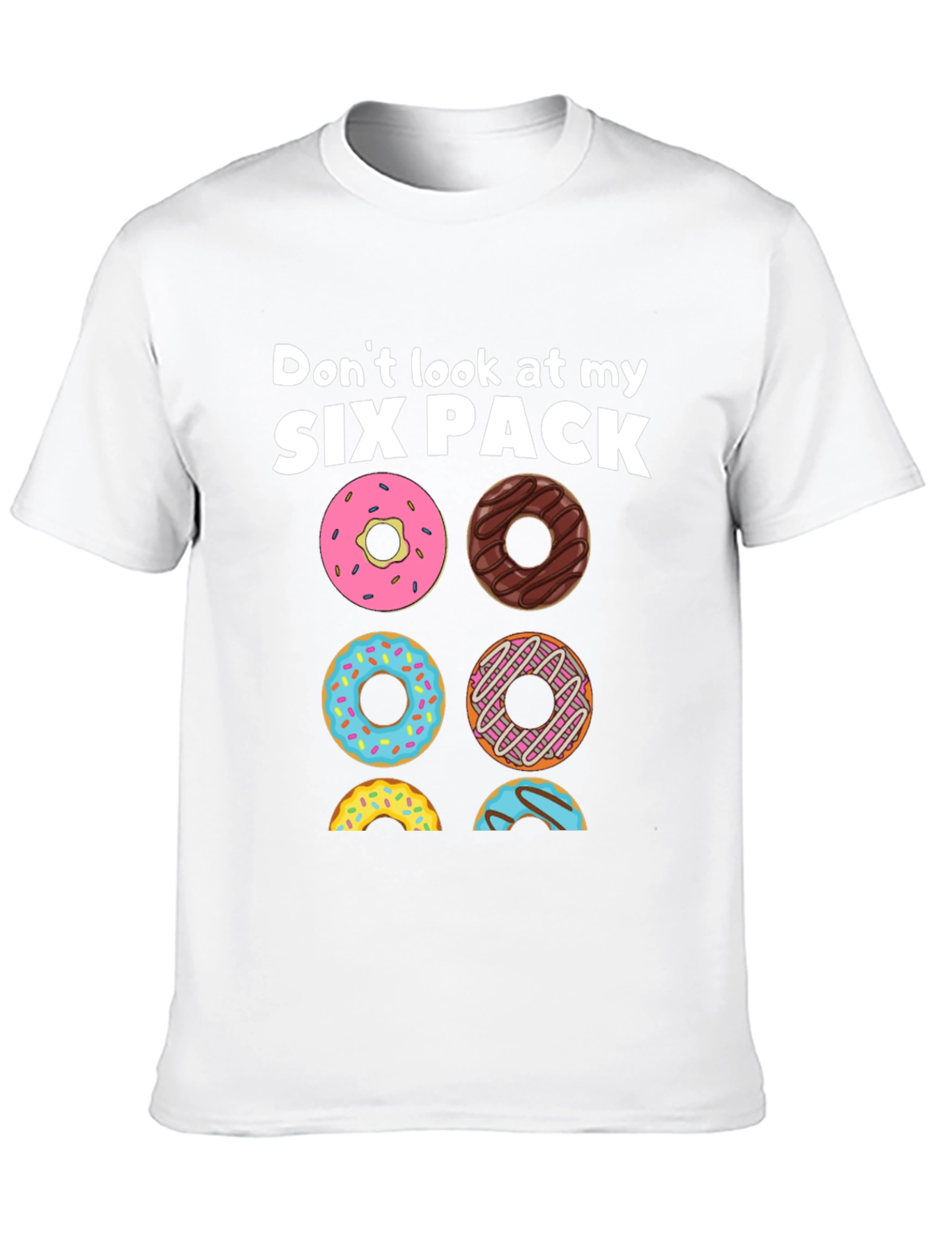 Black Six Pack Donuts Graphic Tee - Funny Foodie T-Shirt view 10