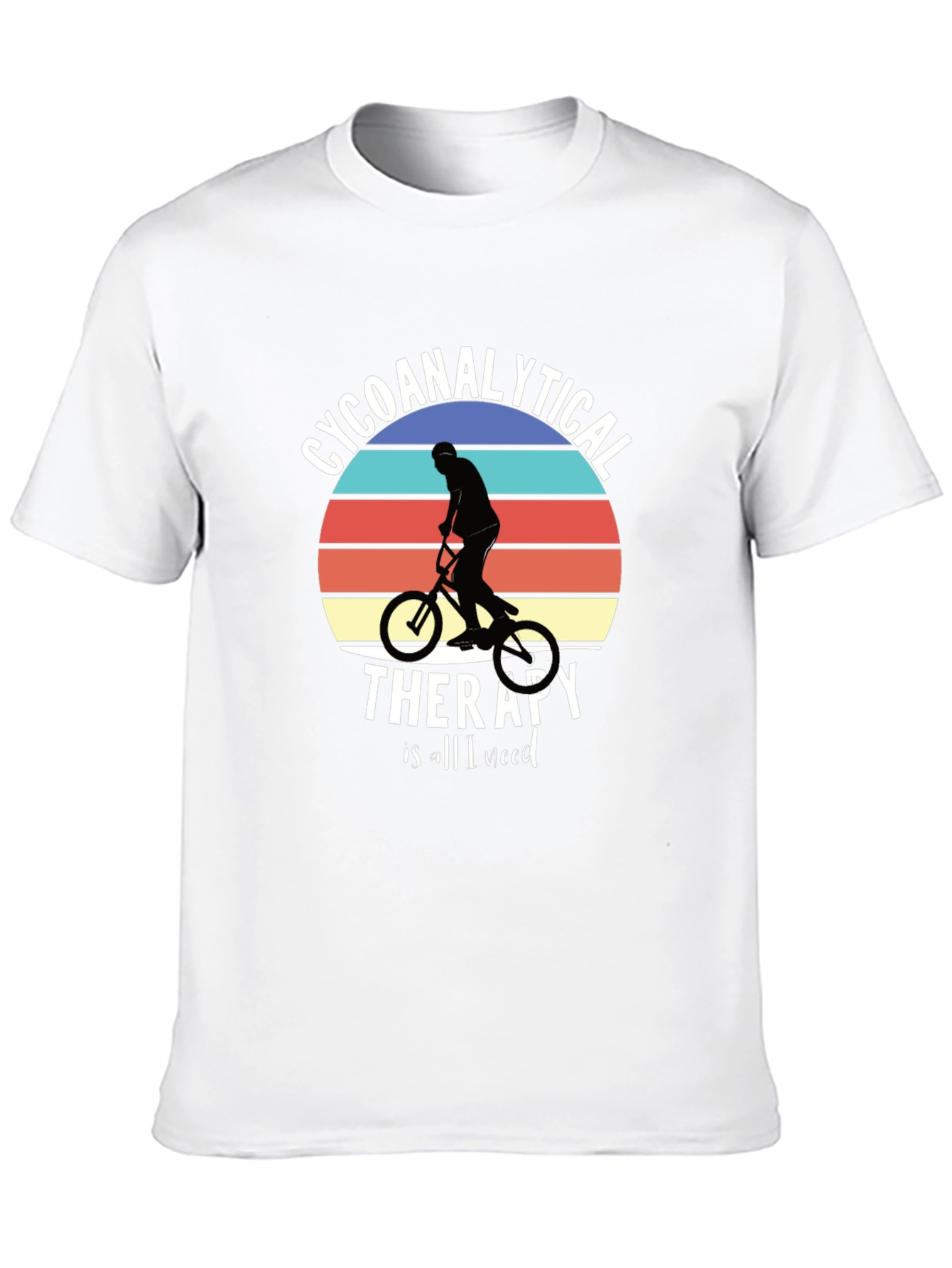 Black Psychoanalytical Therapy Biking T-Shirt view 10